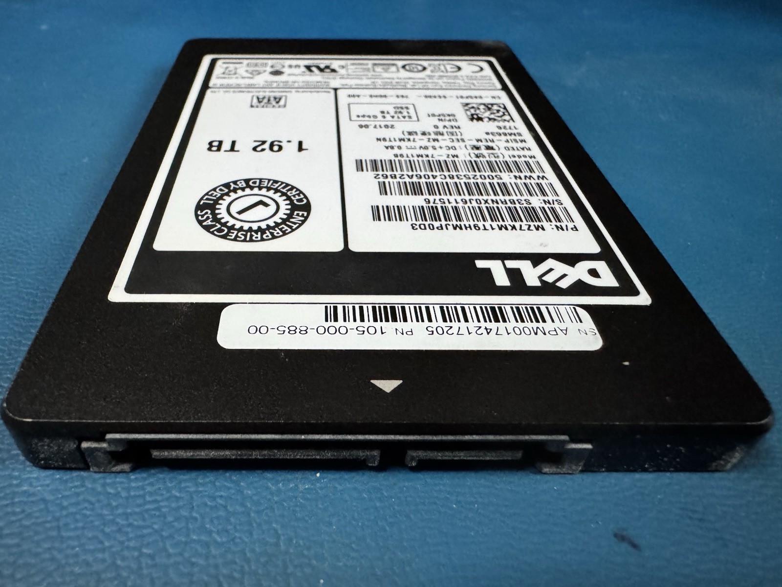 DELL OEM Samsung 1.92TB PM863a SSD 2.5" SATA6 99%+ Health 2549day DP/N 0K5P0T
