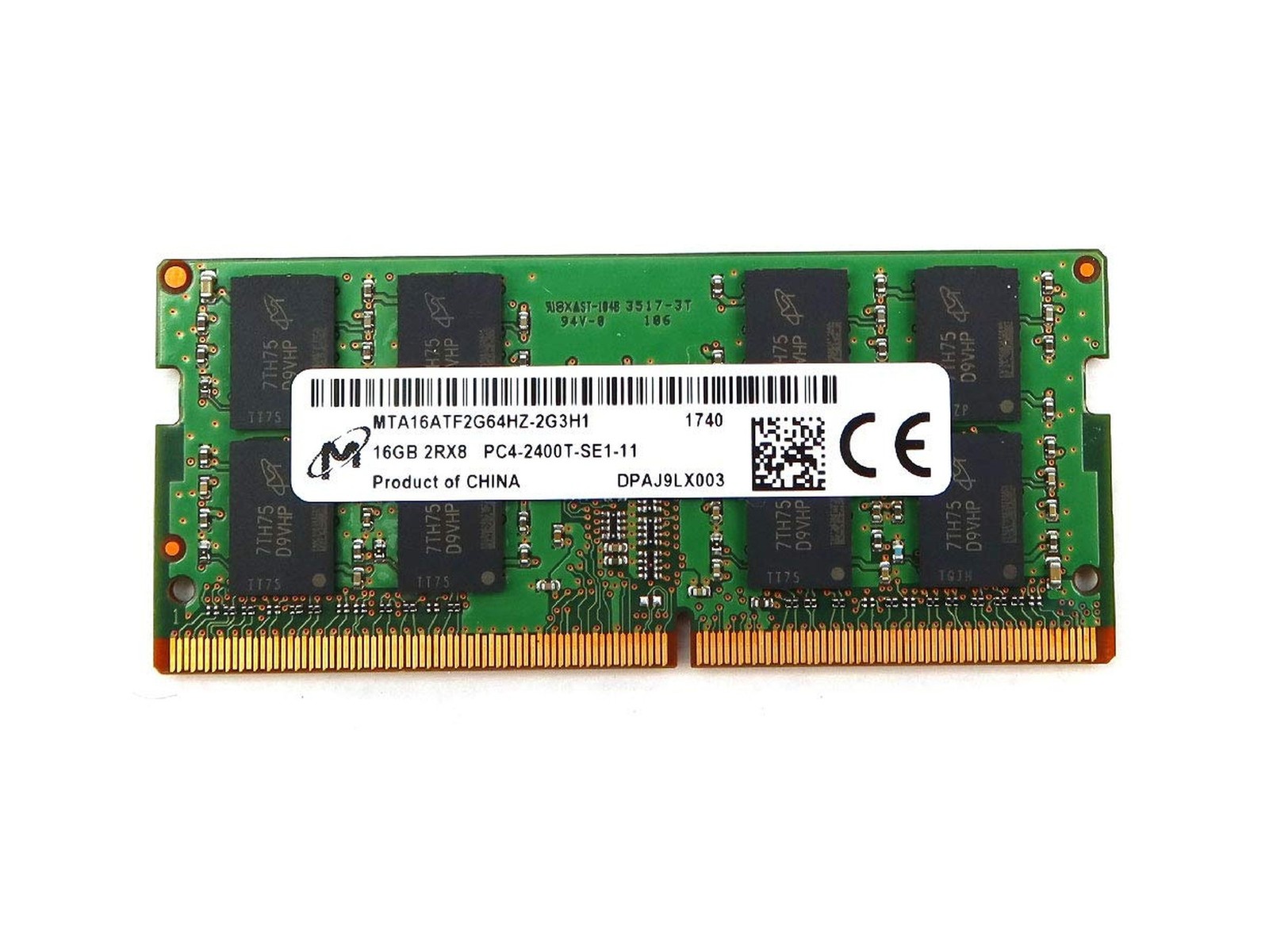 MICRON 16GB SO-DIMM DDR4 Dual 2RX8 PC4-19200 2400MHZ Memory MTA16ATF2G64HZ-2G...