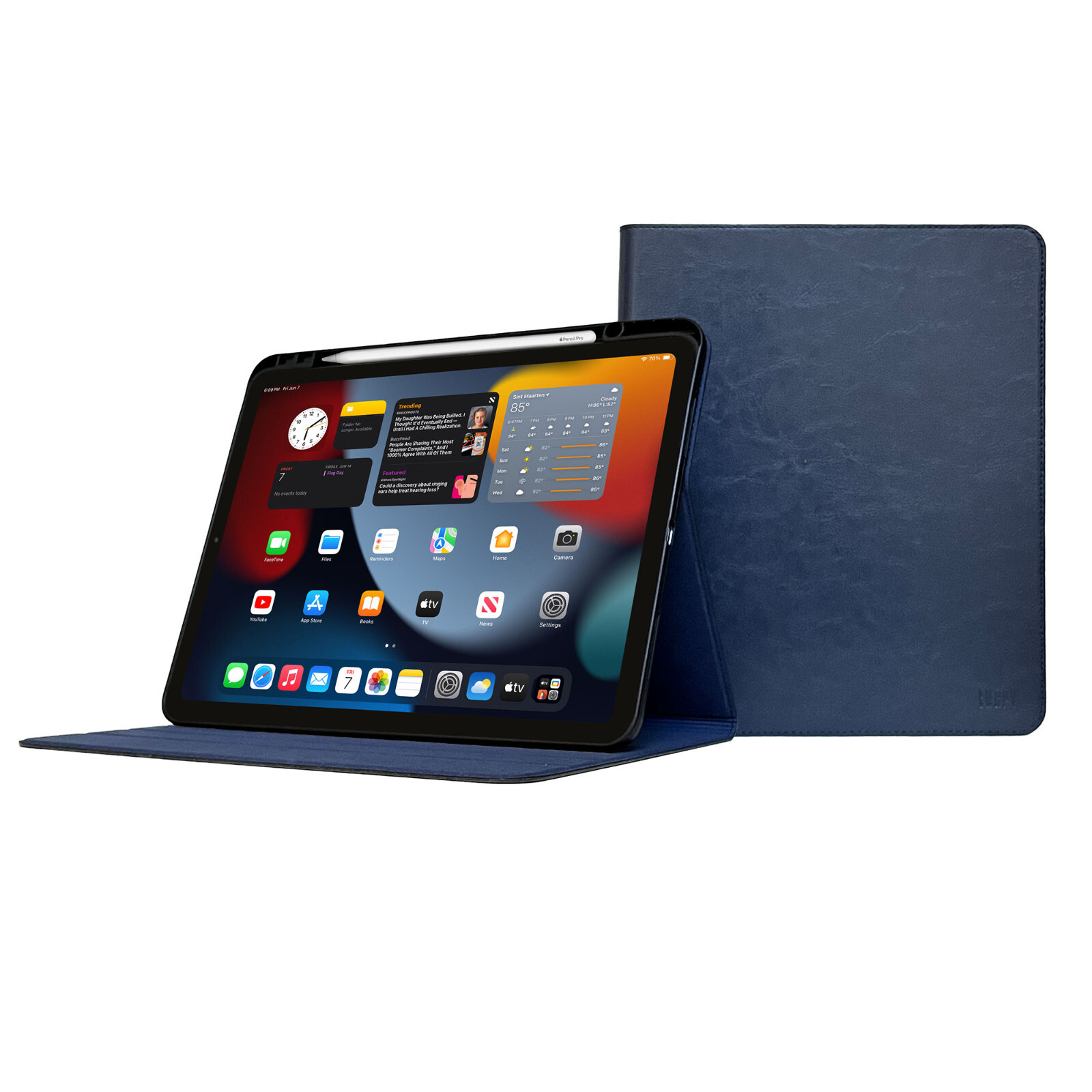 iPad A16 Genuine Leather Case - 11th Gen - With Pencil Holder - Sleep/Wake