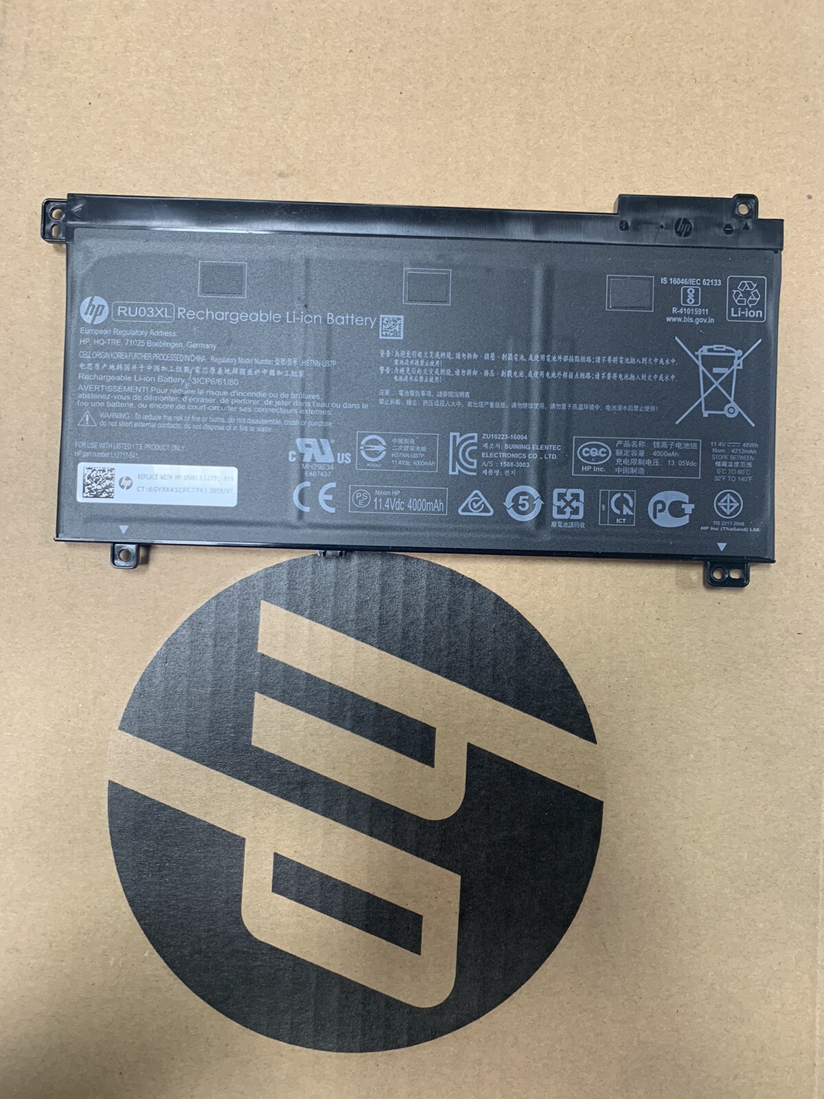 HP Probook x360 11 G3/,G4,G5,G6,G7 Battery L12791-855 Genuine Hp New.  RU03XL