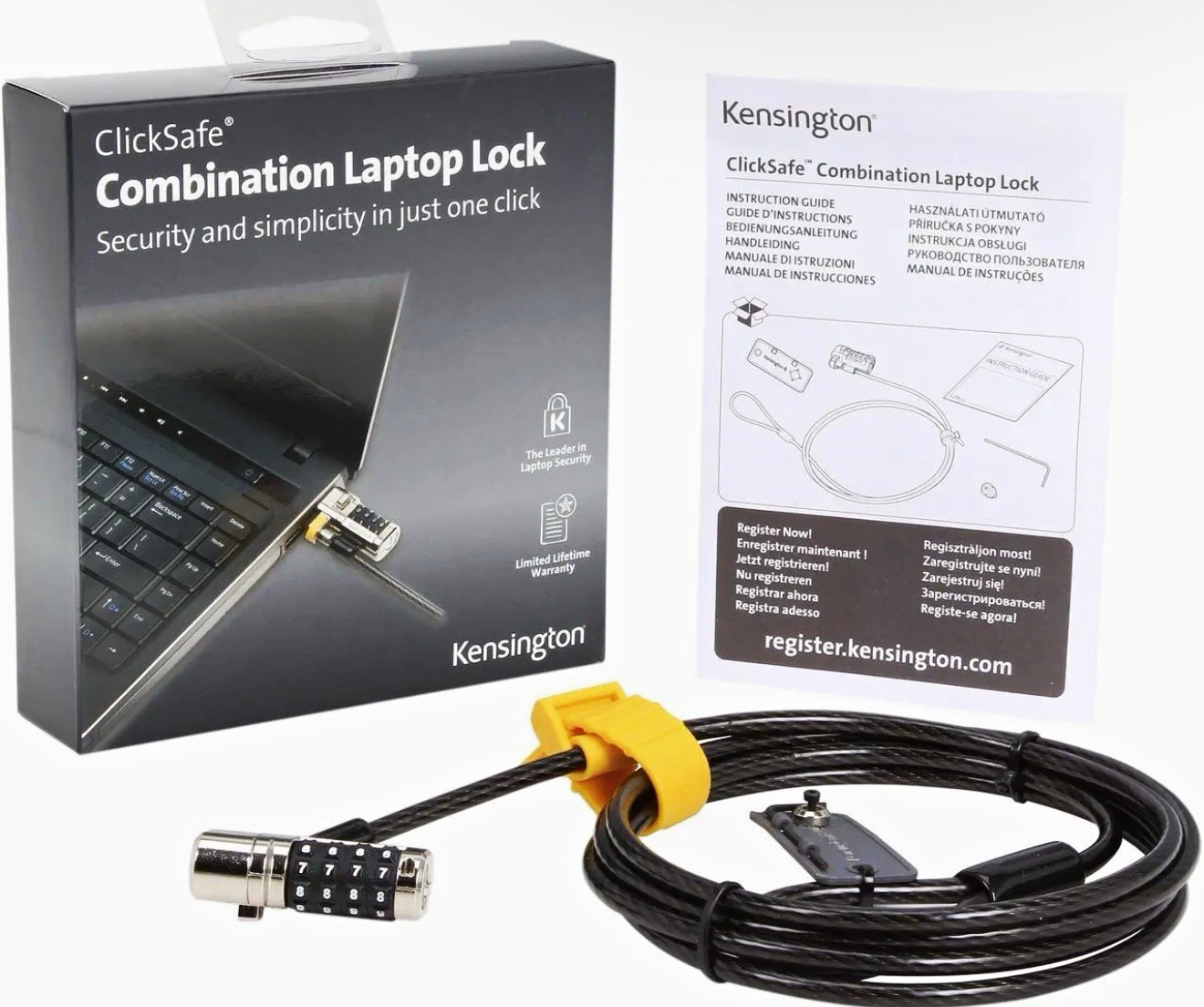 Kensington ClickSafe Combination Laptop Lock with Security Cable model K64697US