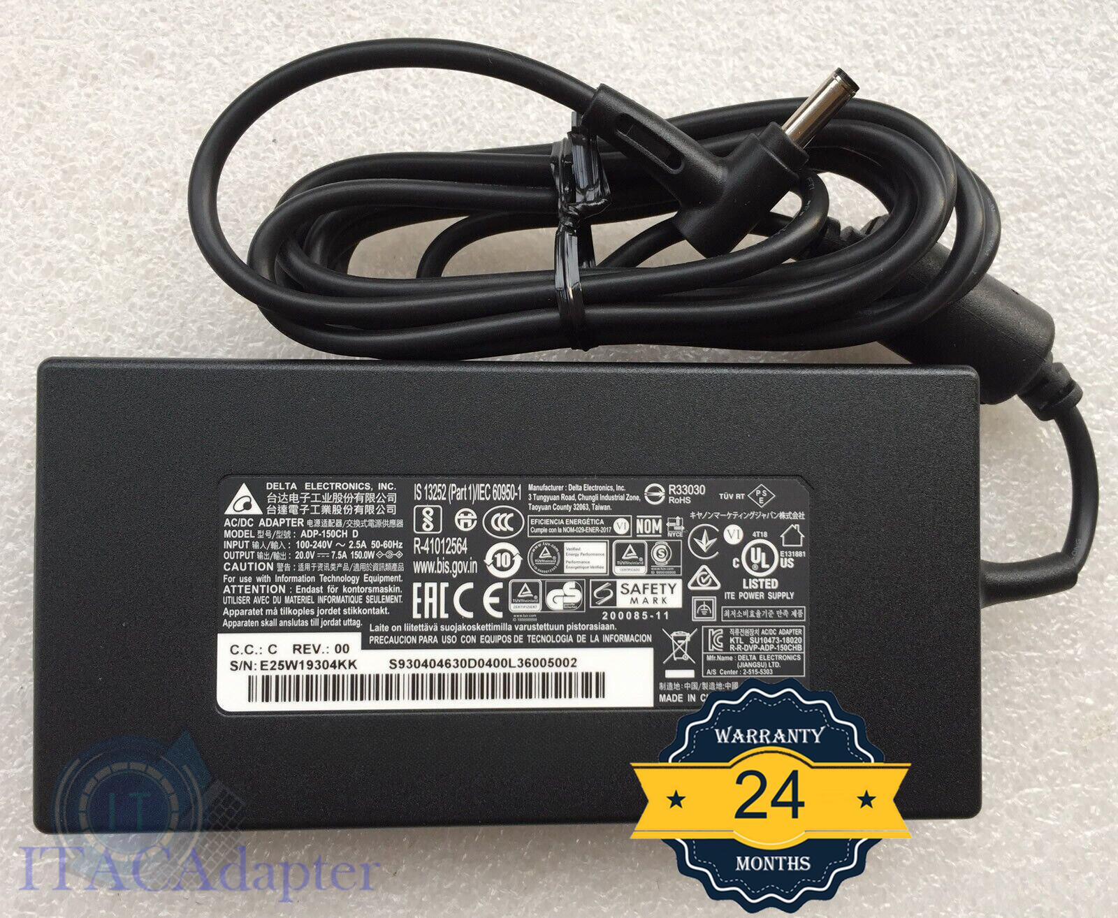 New Original MSI 150W 20V 7.5A AC/DC Adapter for MSI WF66 11UJ/UI 957-15621P-104