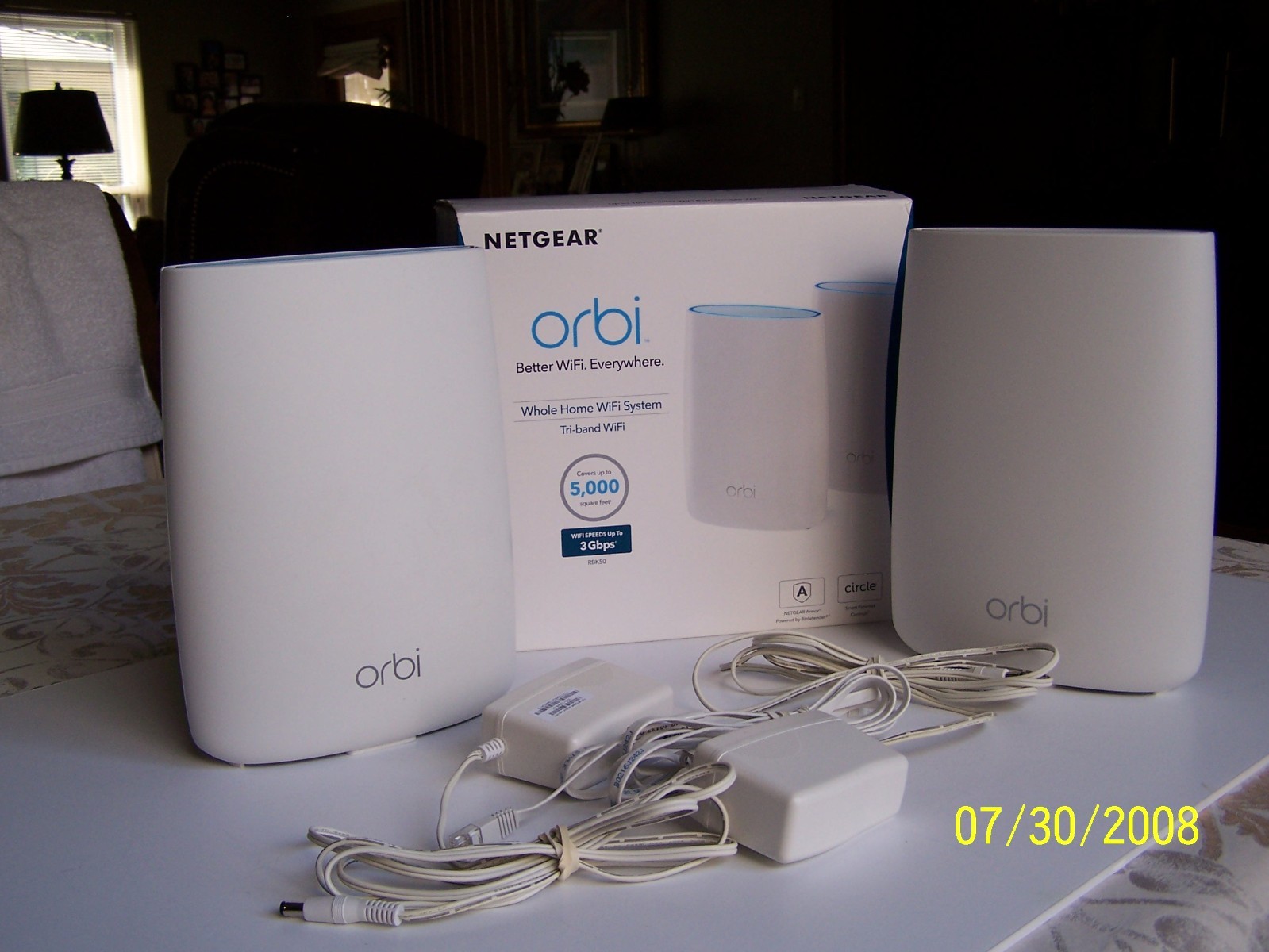NETGEAR ORBI AC3000 ROUTER and SATELLITE
