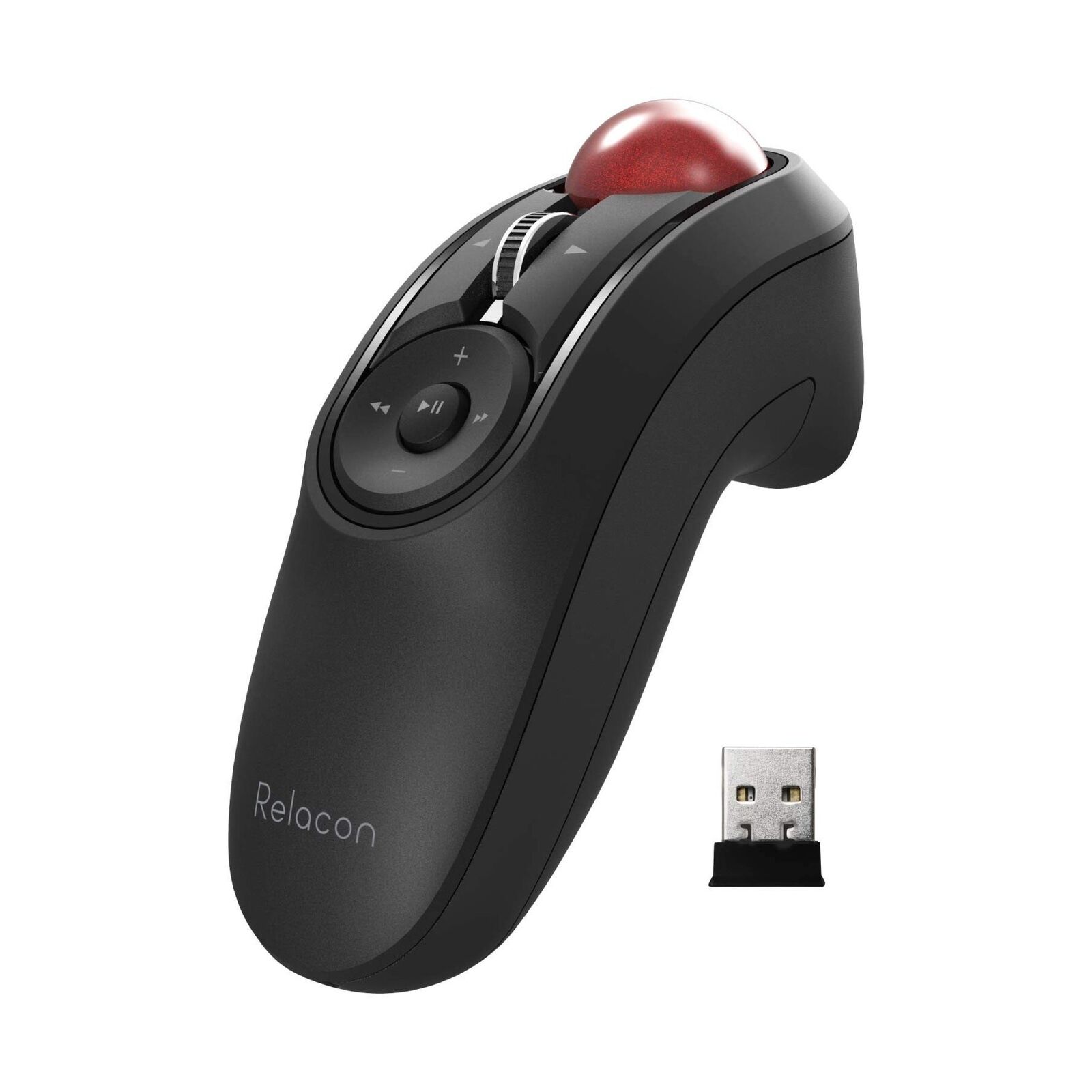 ELECOM Relacon Handheld Trackball Mouse, Thumb Control, 2.4GHz Wireless, Ergo...