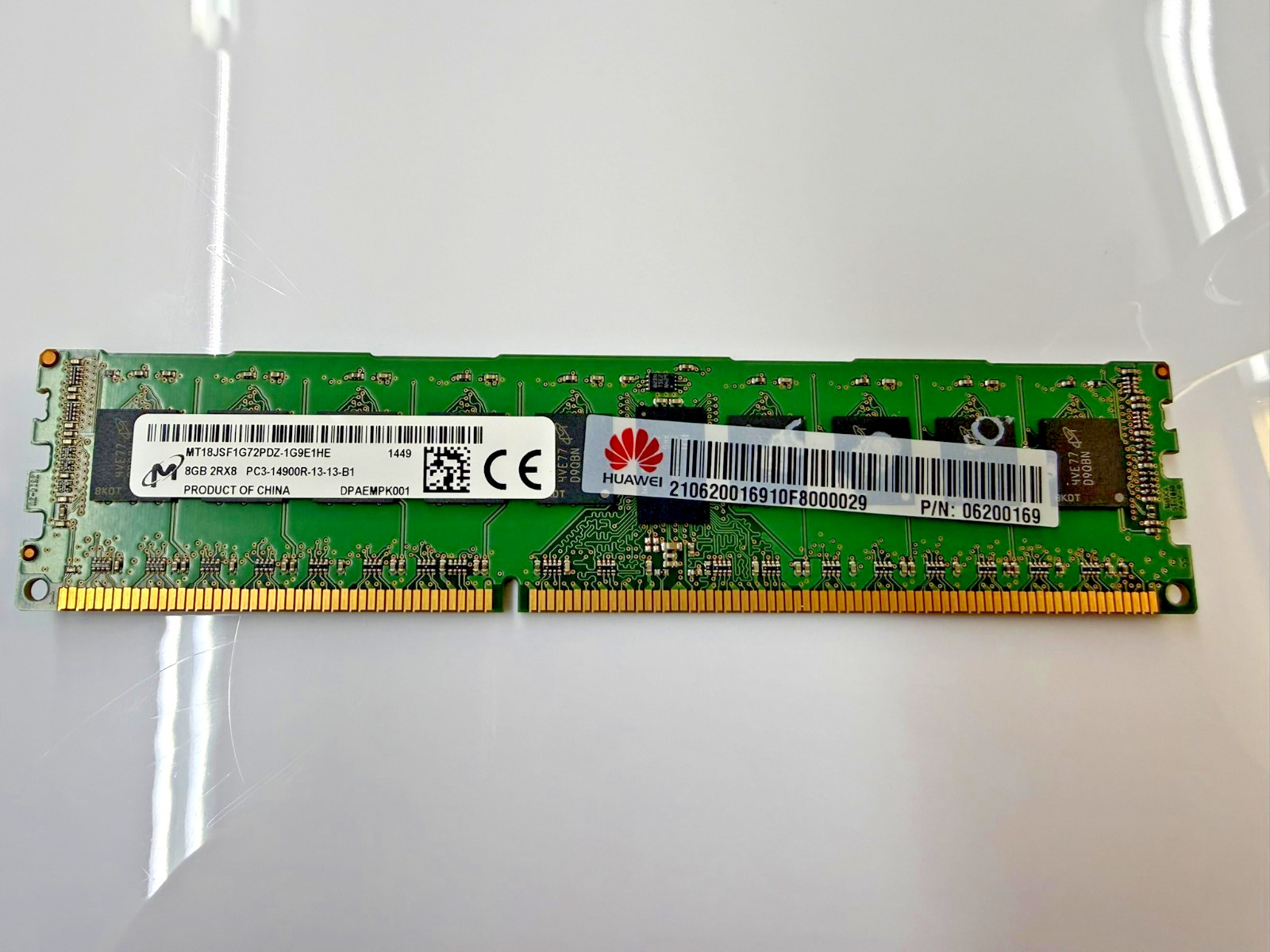 Micron 8GB DDR3 1866MHz PC3-14900R ECC REG Server RAM MT18JSF1G72PZ-1G9E1HE