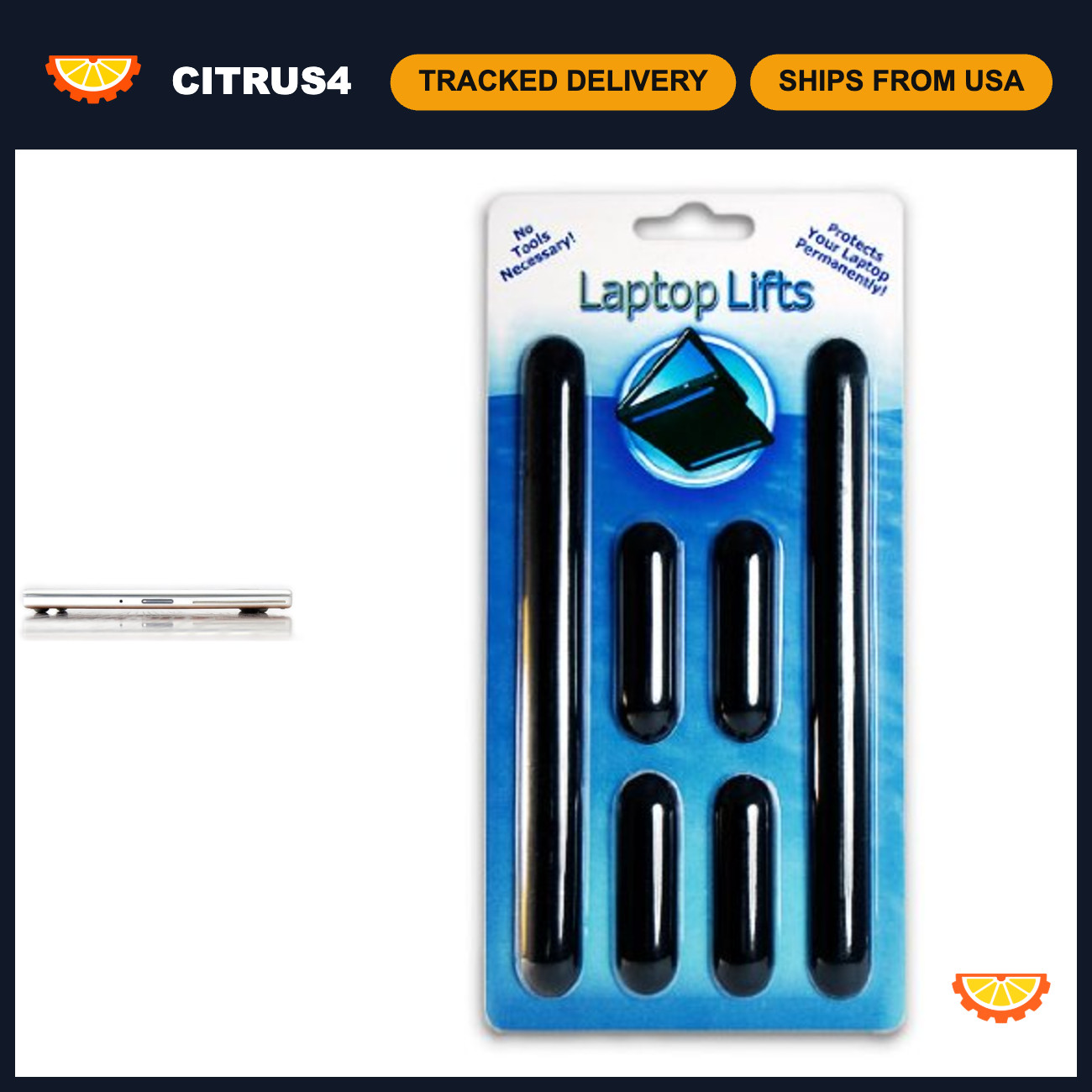 Universal Laptop Feet - Durable Replacement Lifts, Secure Grip, Easy Install