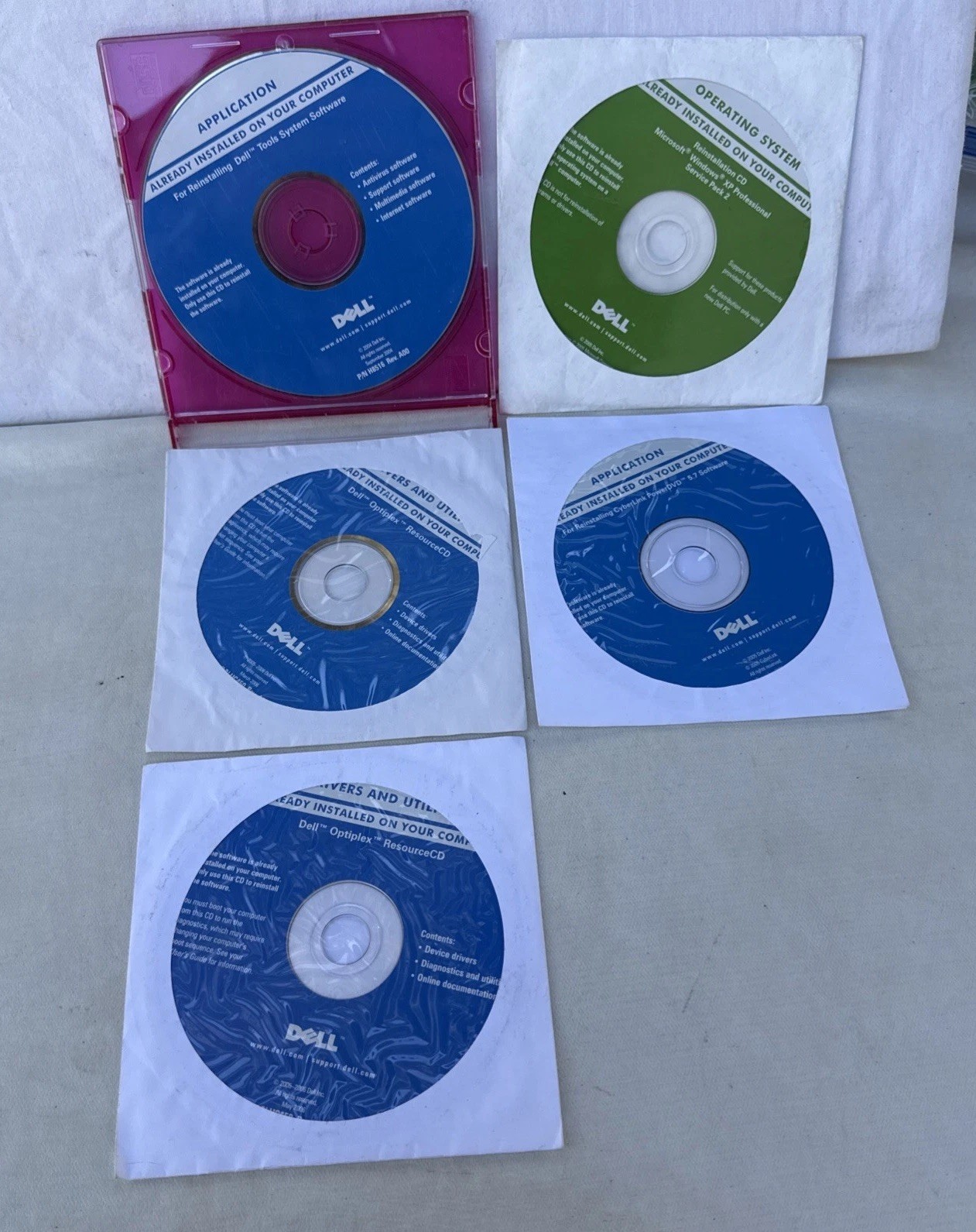 Vintage Dell Software CD ROMs Lot of 5