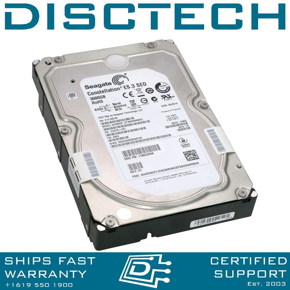 EMC Isilon 118033259 403-0139-01 3TB SAS 6.0Gb/s SED FIPS 140-2 3.5" Hard Disk