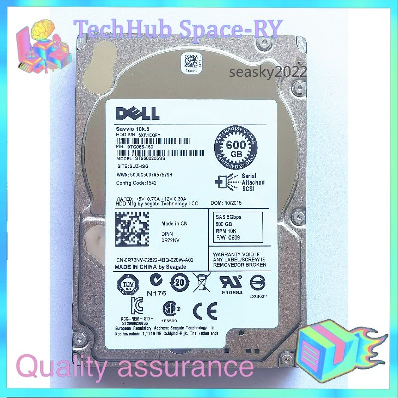 New NEW DELL 600GB ST9600205SS R72NV 10K .5 6Gbps 2.5" 6Gbps SAS HDD HARD DRIVE