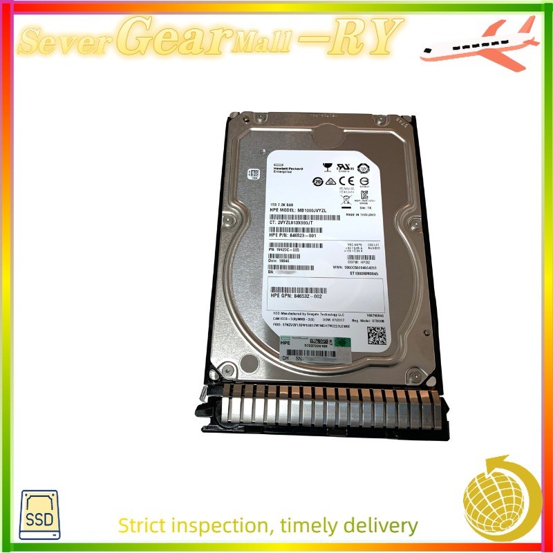 846612-001 846523-001 846524-B21 FOR HPE 1TB 7.2K RPM 12Gb/s SC 3.5" SAS HDD
