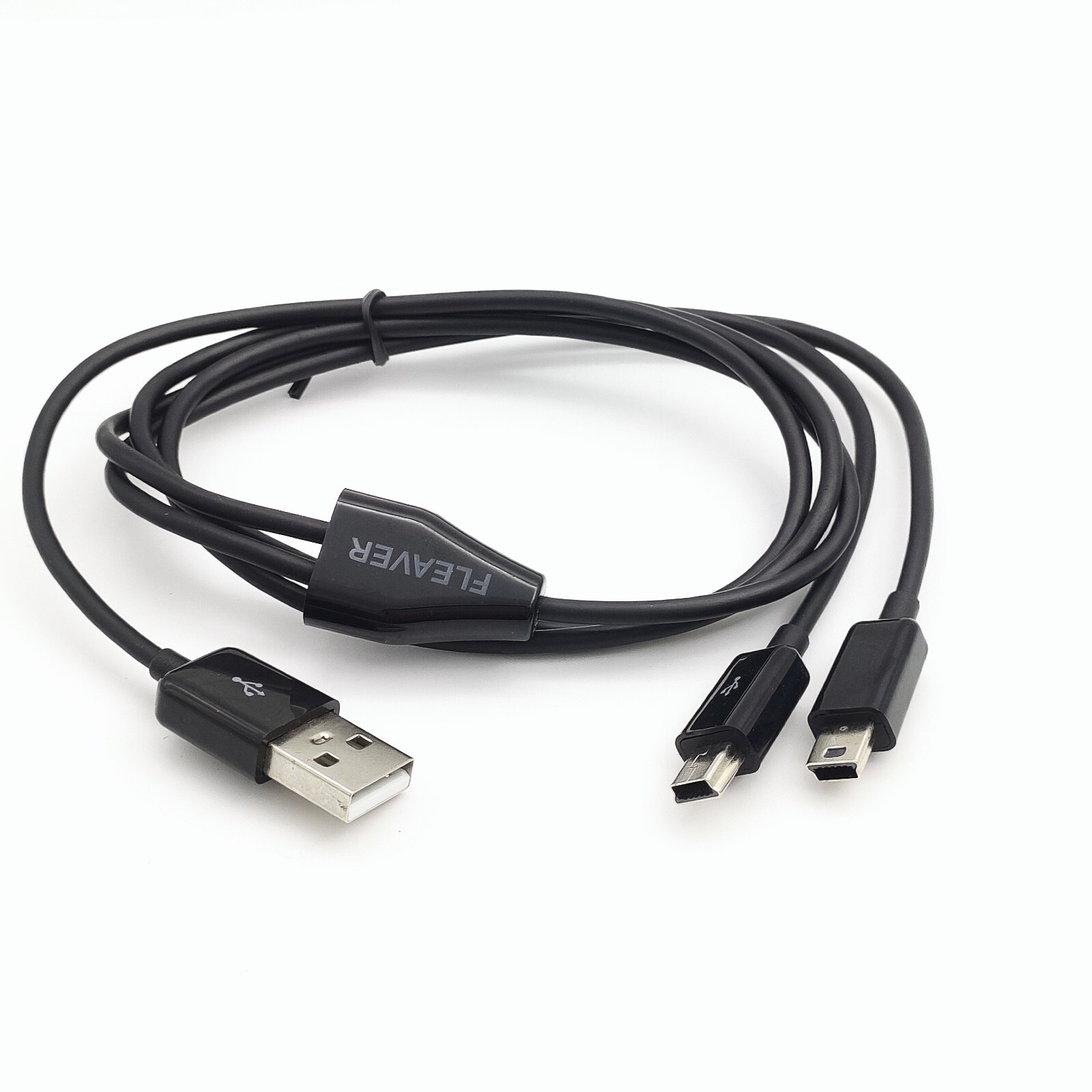 FLEAVER Dual MINI USB Splitter Charge Cable Power up to Two MINI USB Devices 