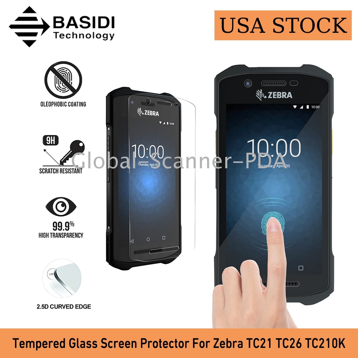 🔥New 3PCS Tempered Glass Screen Protector for Zebra TC21 TC26 TC210K US STOCK🔥