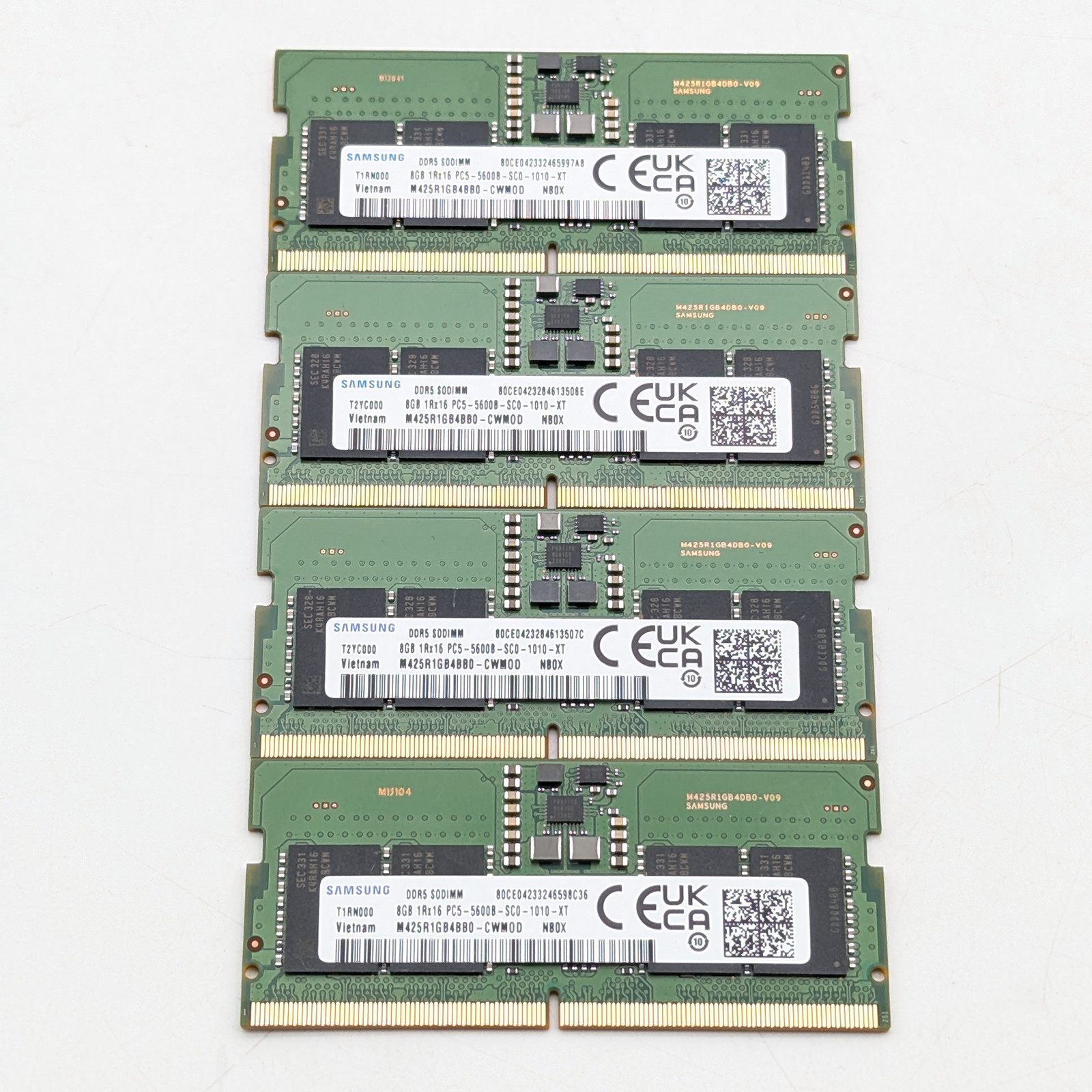 Samsung 32GB (4x8GB) DDR5-5600 PC5-44800 SODIMM RAM (M425R1GB4BB0-CWM0D)