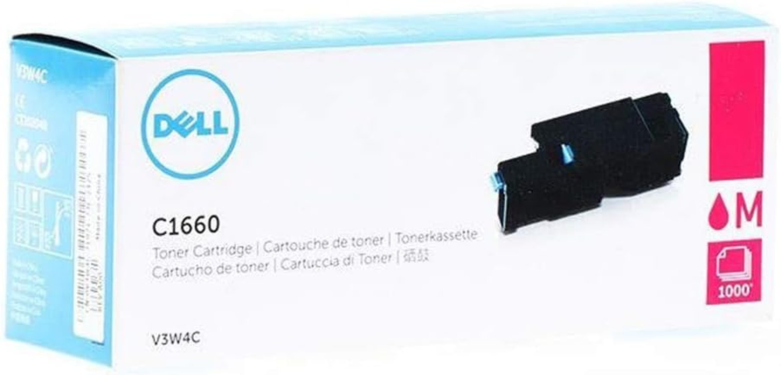 Dell V3W4C Magenta Toner Cartridge C1660W Color Printer