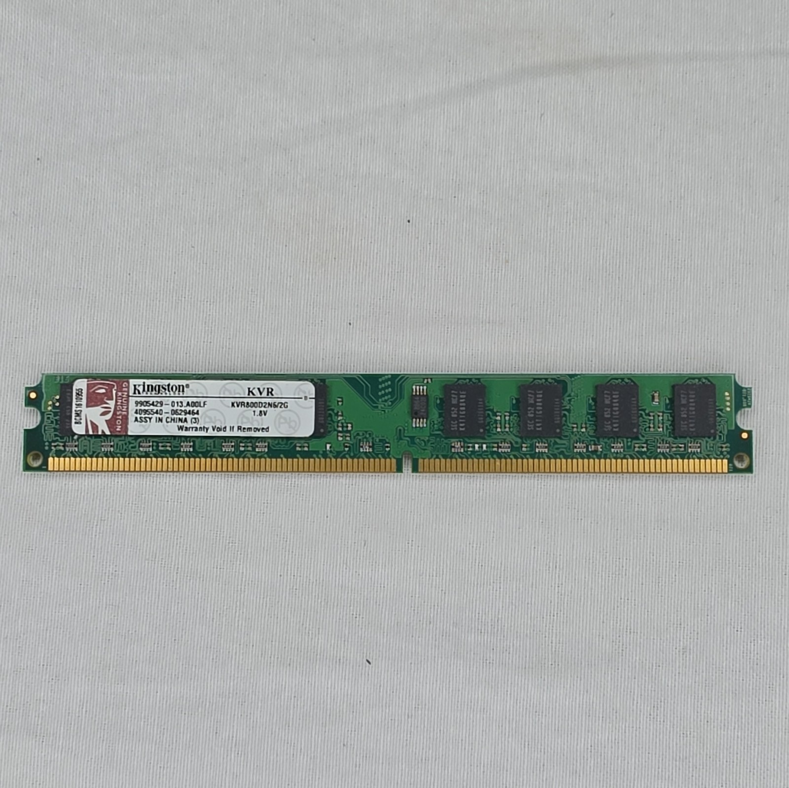 Kingston 2GB DDR2 DIMM PC2-6400 (DDR2-800) 240-Pin RAM KVR800D2N6/2G