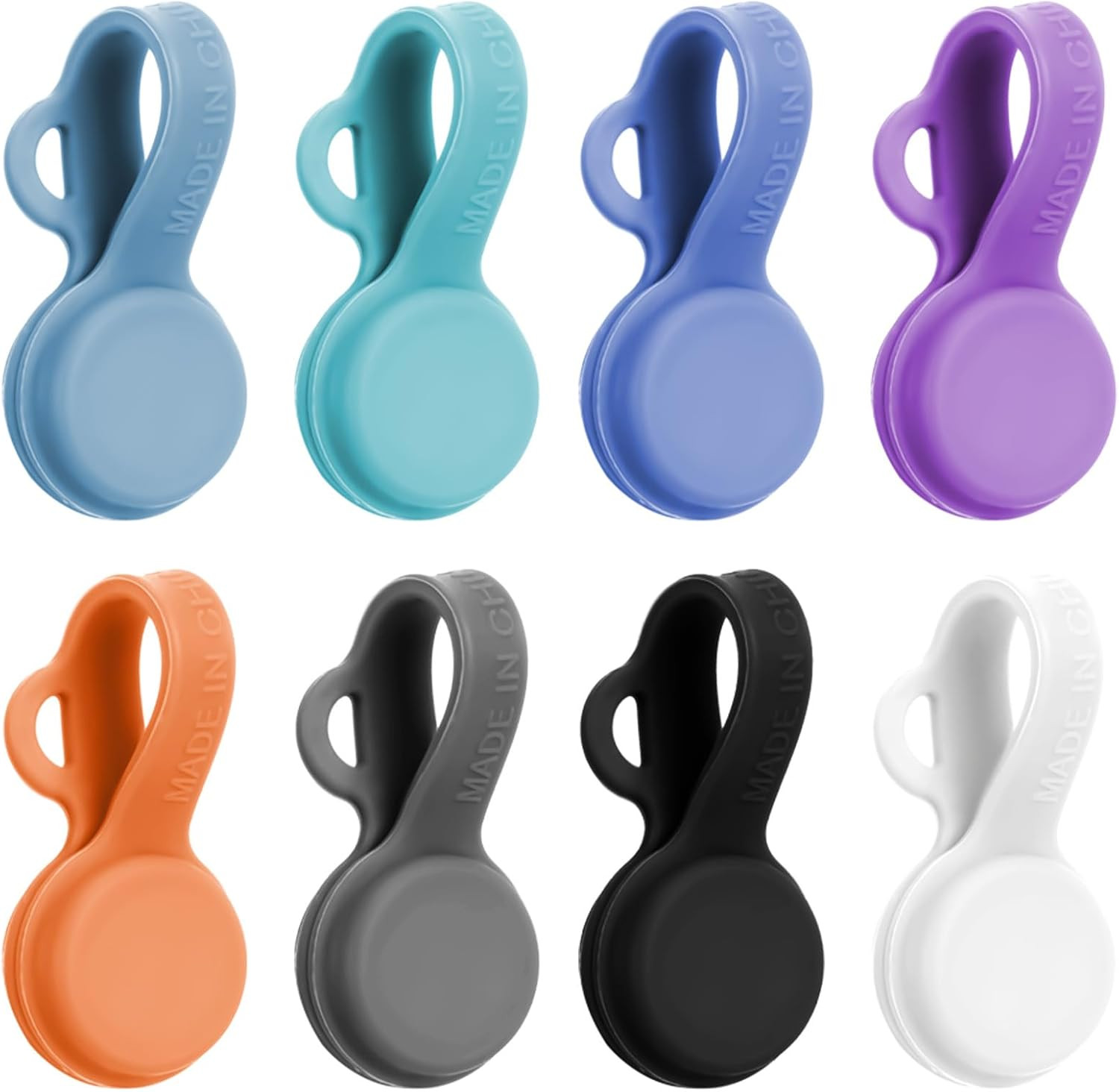 Silicone Magnetic Cable Ties - 8PCS Reusable Cord Organizers for Storage