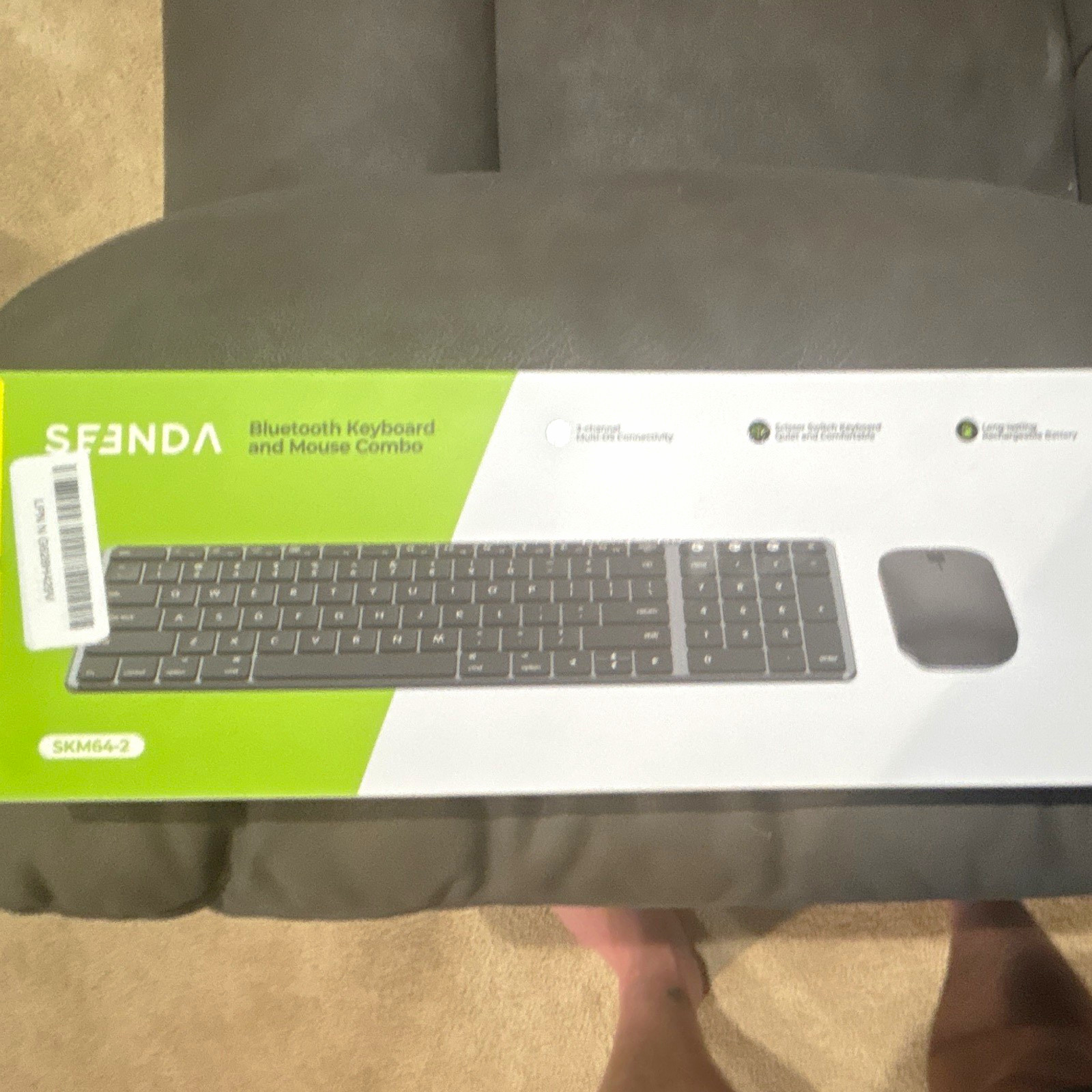 SEENDA SKM64-2 Bluetooth Slim Keyboard & Mouse Combo Rechargeable Multi-Device