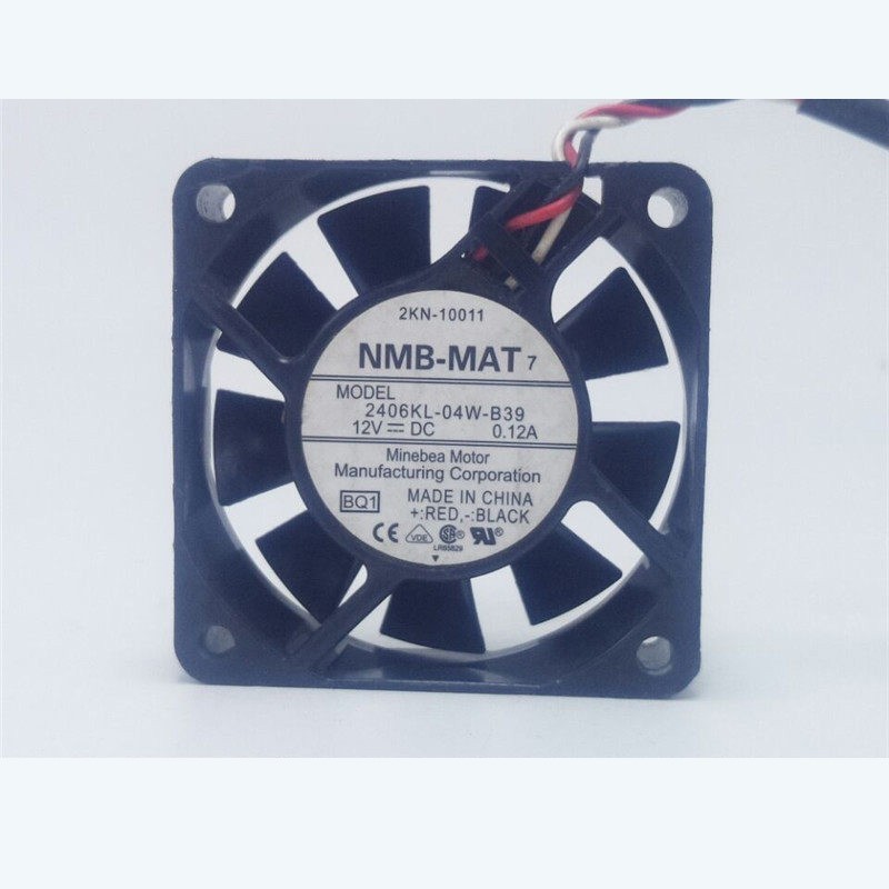 1PCS NMB 2406KL-04W-B39 6015 12V 0.12A Dual-Ball Bearing Cooling Fan