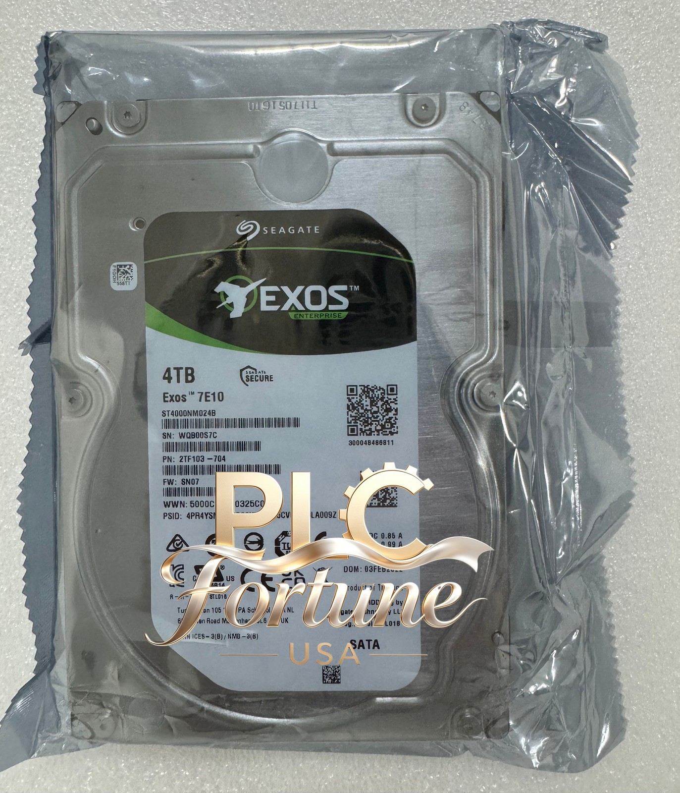New Seagate ST4000NM024B Exos 7E10 3.5" SATA 256MB 4TB 7200RPM Enterprise HDD