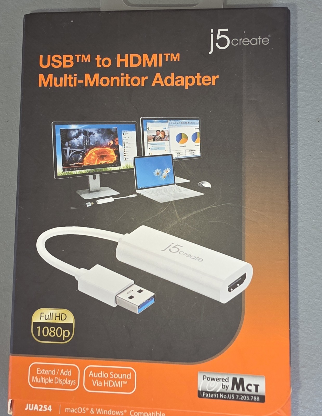 New j5Create USB to HDMI Multi-Monitor Adapter JUA254 Mac & Windows Compatible