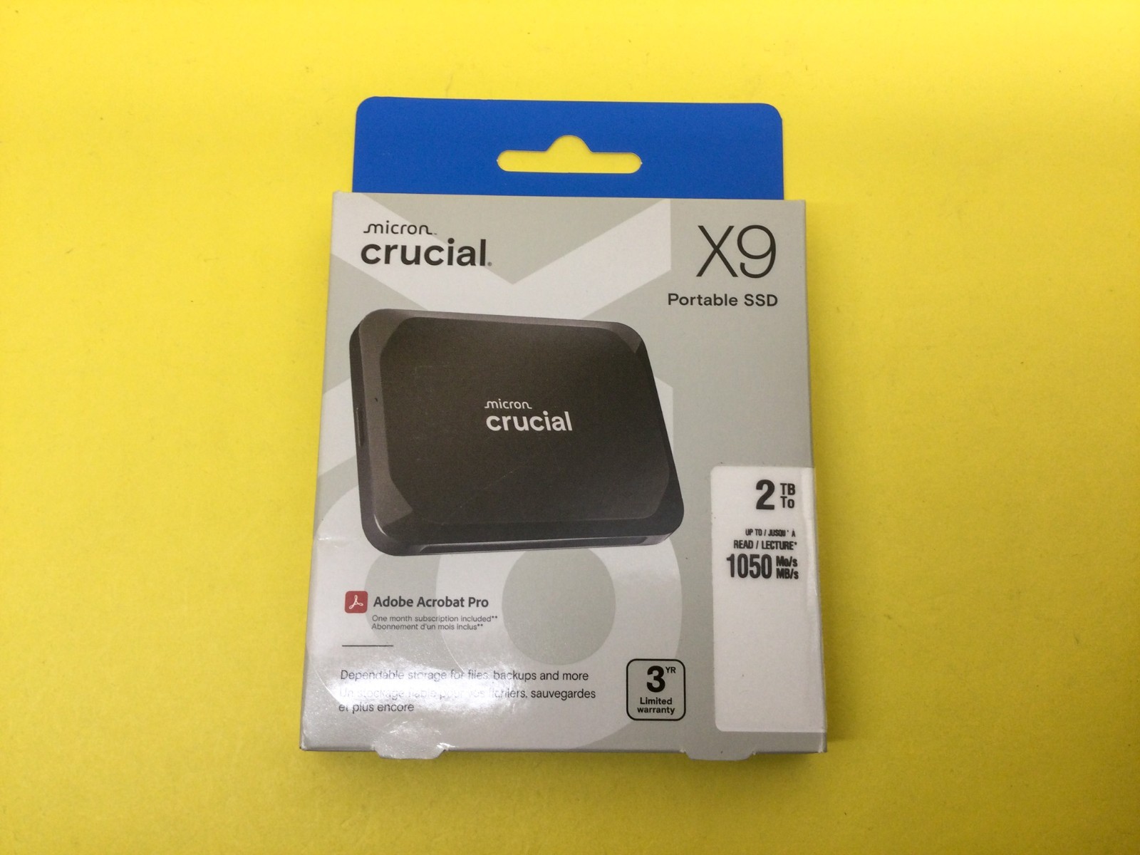 Crucial X9 2TB Portable USB 3.2 USB-C External SSD CT2000X9SSD902 F/S