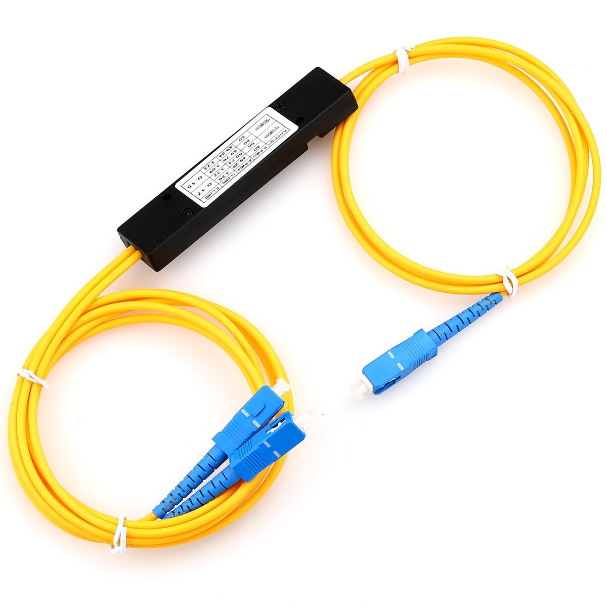FTTH Fiber Optic PLC Splitter 1:2 SC Pigtailed Optical Branching Device