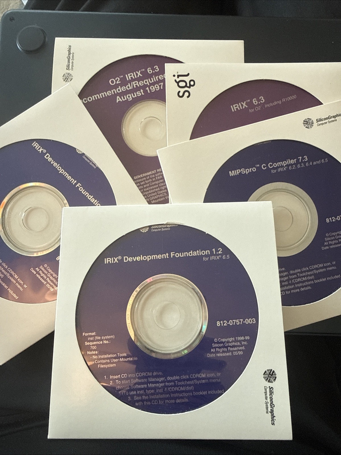 SGI Silicon Graphics Software Library IRIX 6.5 30 Discs O2 MIPSpro Hot Mix WOW