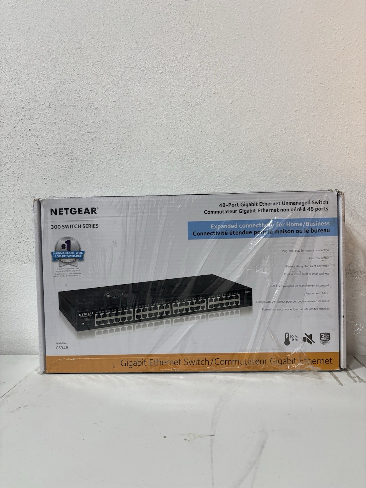 NETGEAR GS348 48-Port Gigabit Ethernet Unmanaged Rackmount Switch NEW