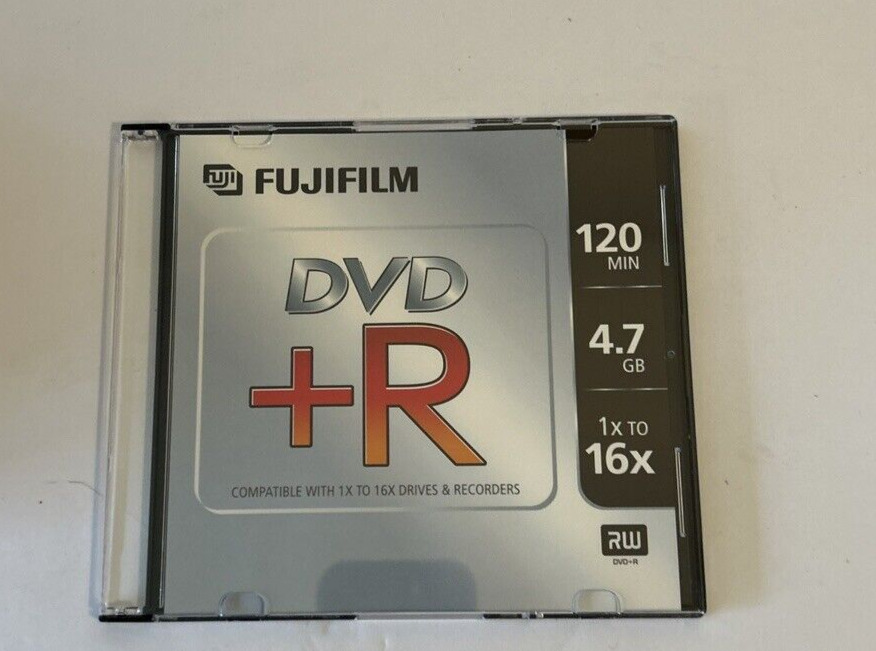 Fuji Film DVD-R Recordable 4.7 GB 120 Min16X White Inkjet 50 Discs & Jewel Cases