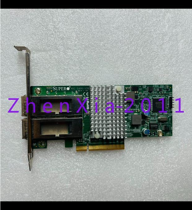 1pc used Supermicro AOC-S40G-I2Q 40G Network card