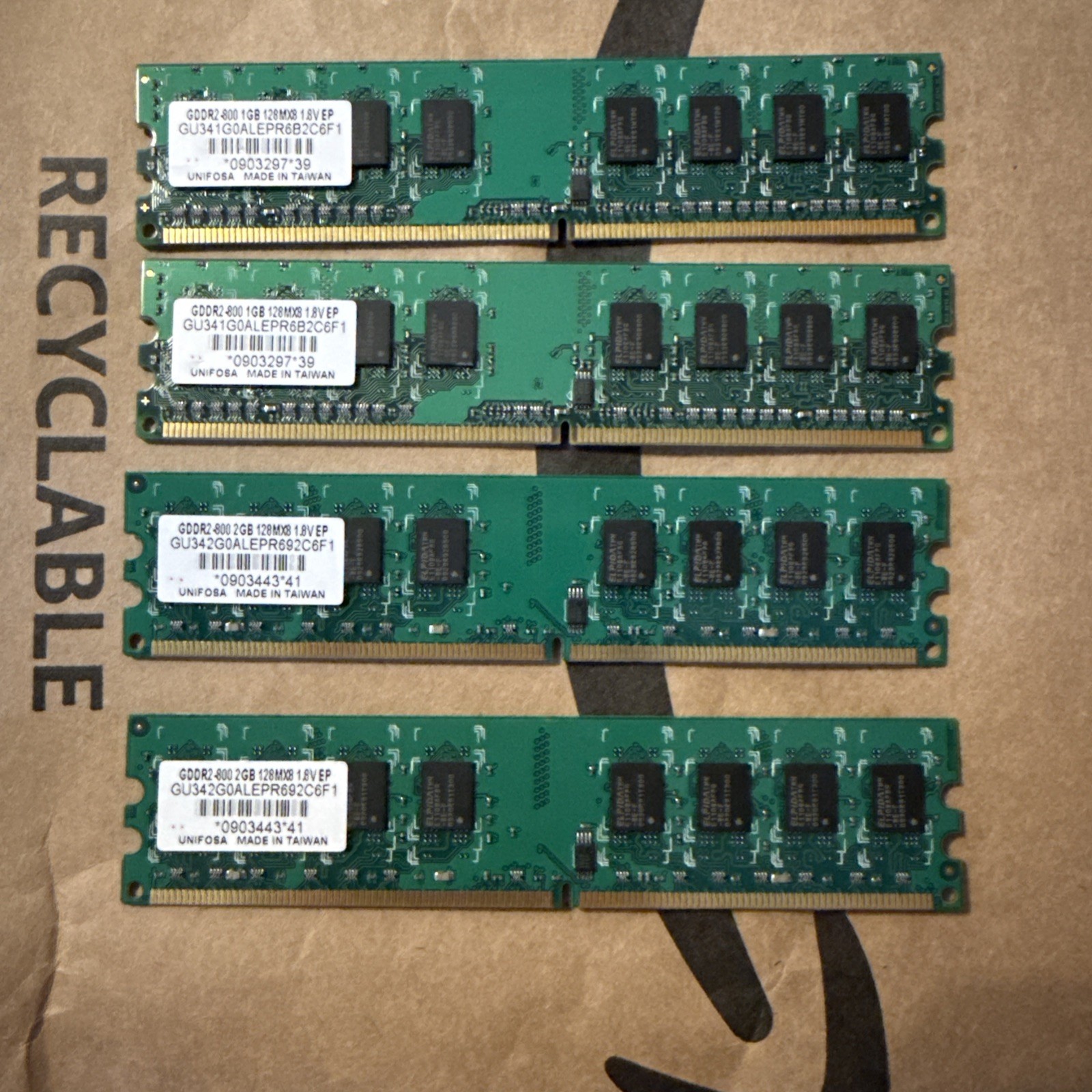 6GB DDR2 Desktop Ram 800MHZ Kit X2 1GB + X2 2GB Memory