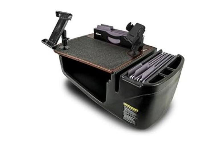 AE-FMEF-PM-TAB-21M Efficiency Mahogany Desk, Phone Mount and Tablet Mount