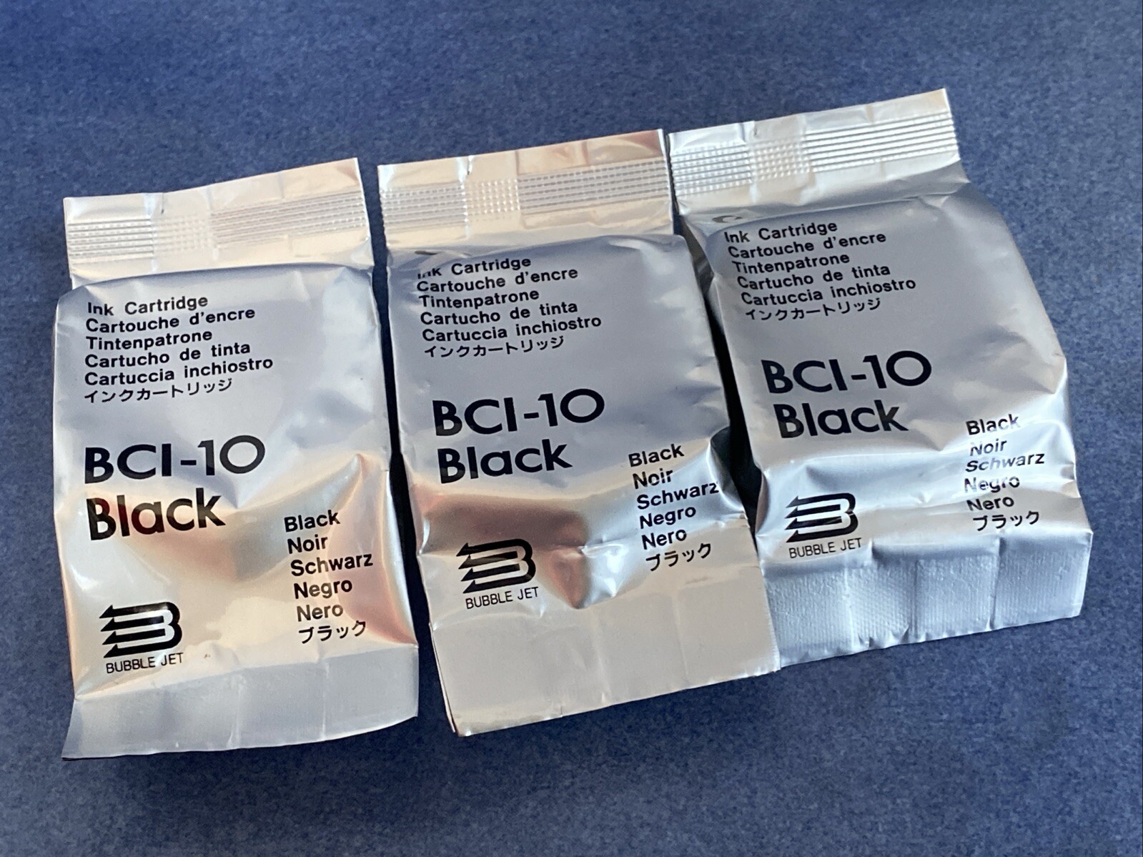 3 x Original Canon BCI-10BK BCI-10 BK Noir BJ-30 BJC-50 BJC-70 BJC-80 BN700