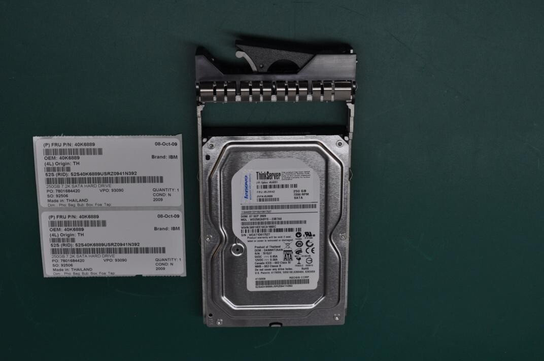 IBM 250GB 3.5" Hard Drive  7.2k 3.0gb SATA Grade A 40K6889