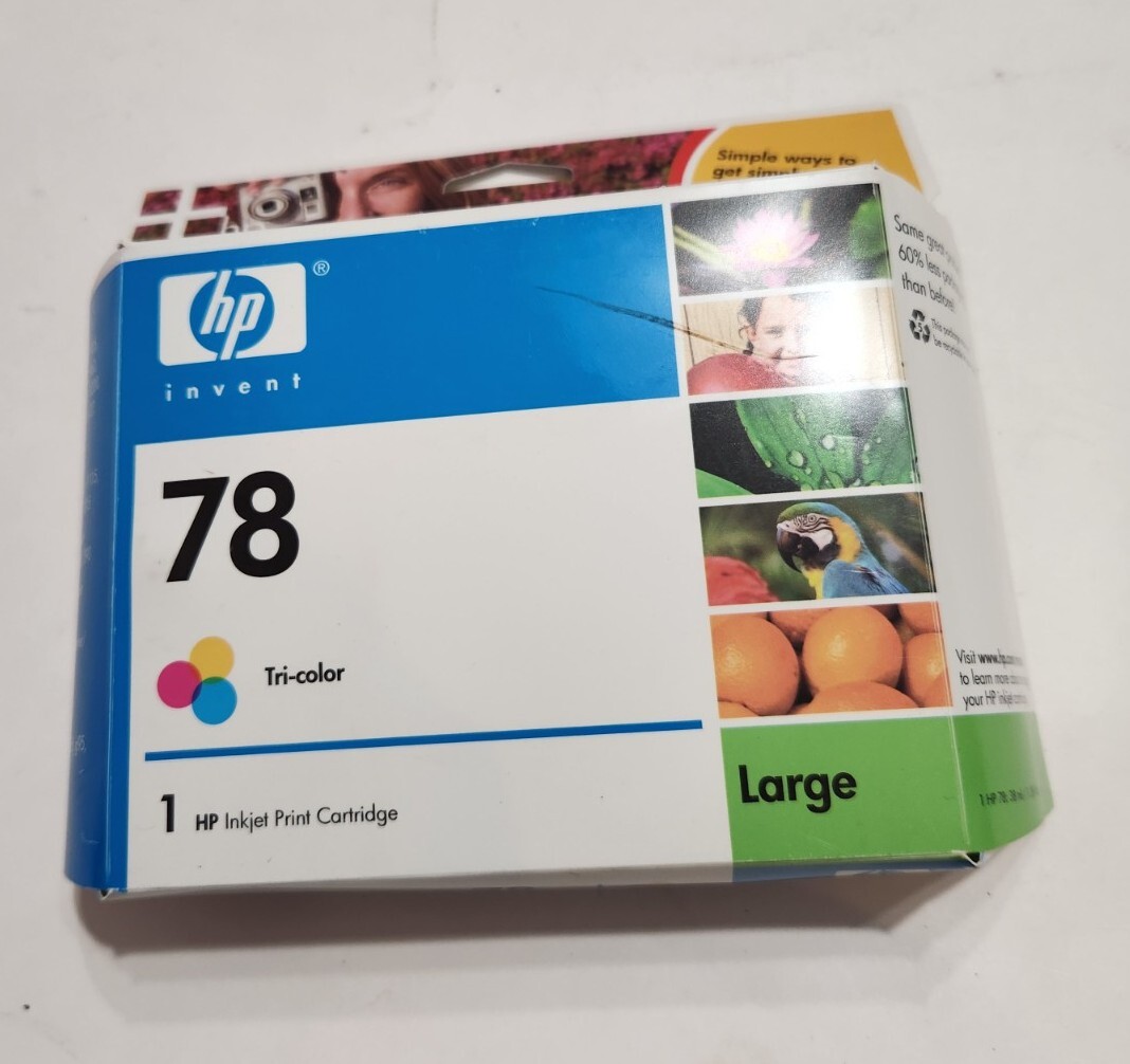 GENUINE NEW HP INVENT 78 TRI-COLOR INKJET PRINT CARTRIDGES LARGE SEALED 2006