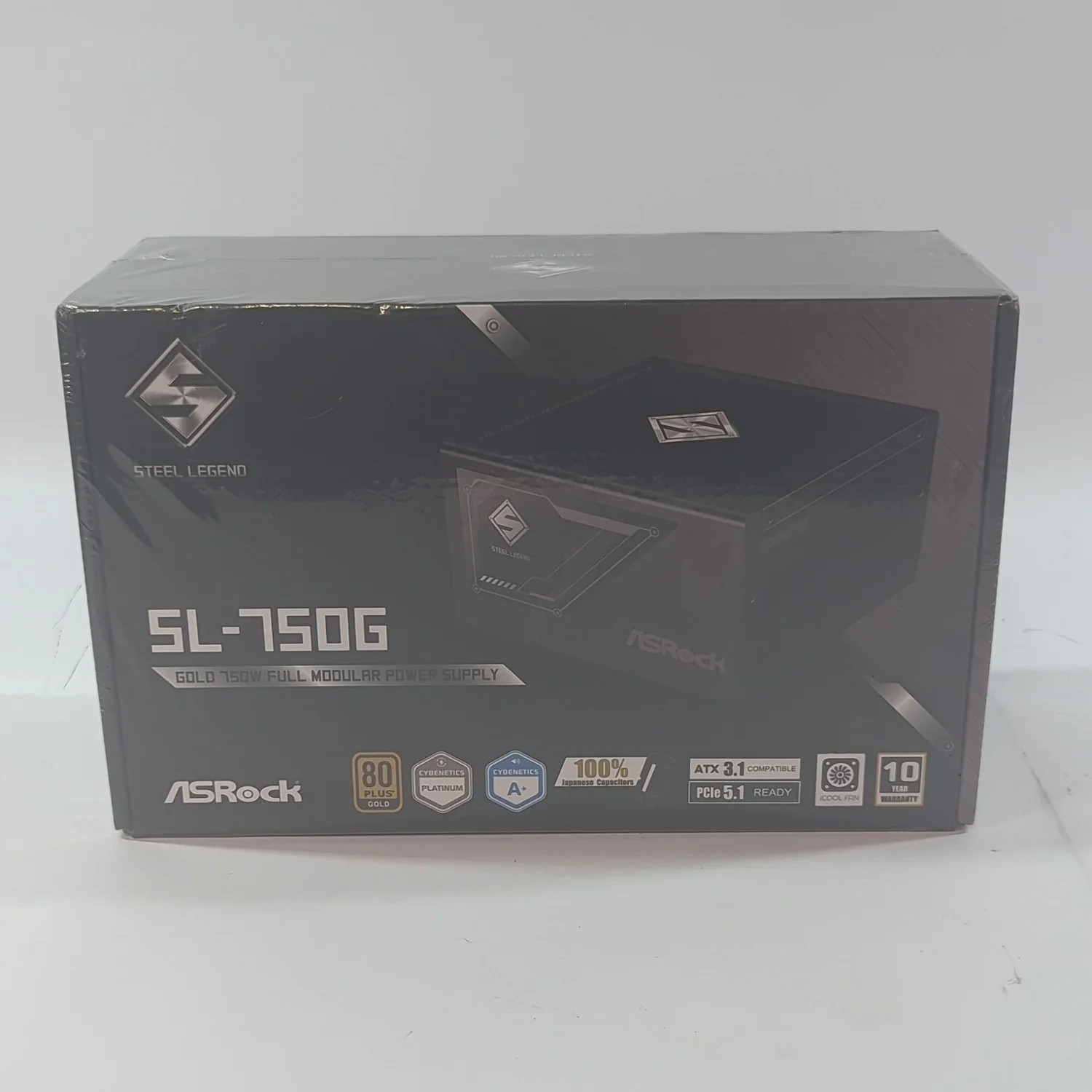 New AsRock Steel Legend SL-750G 80 Plus Gold 750W Fully Modular Power Supply