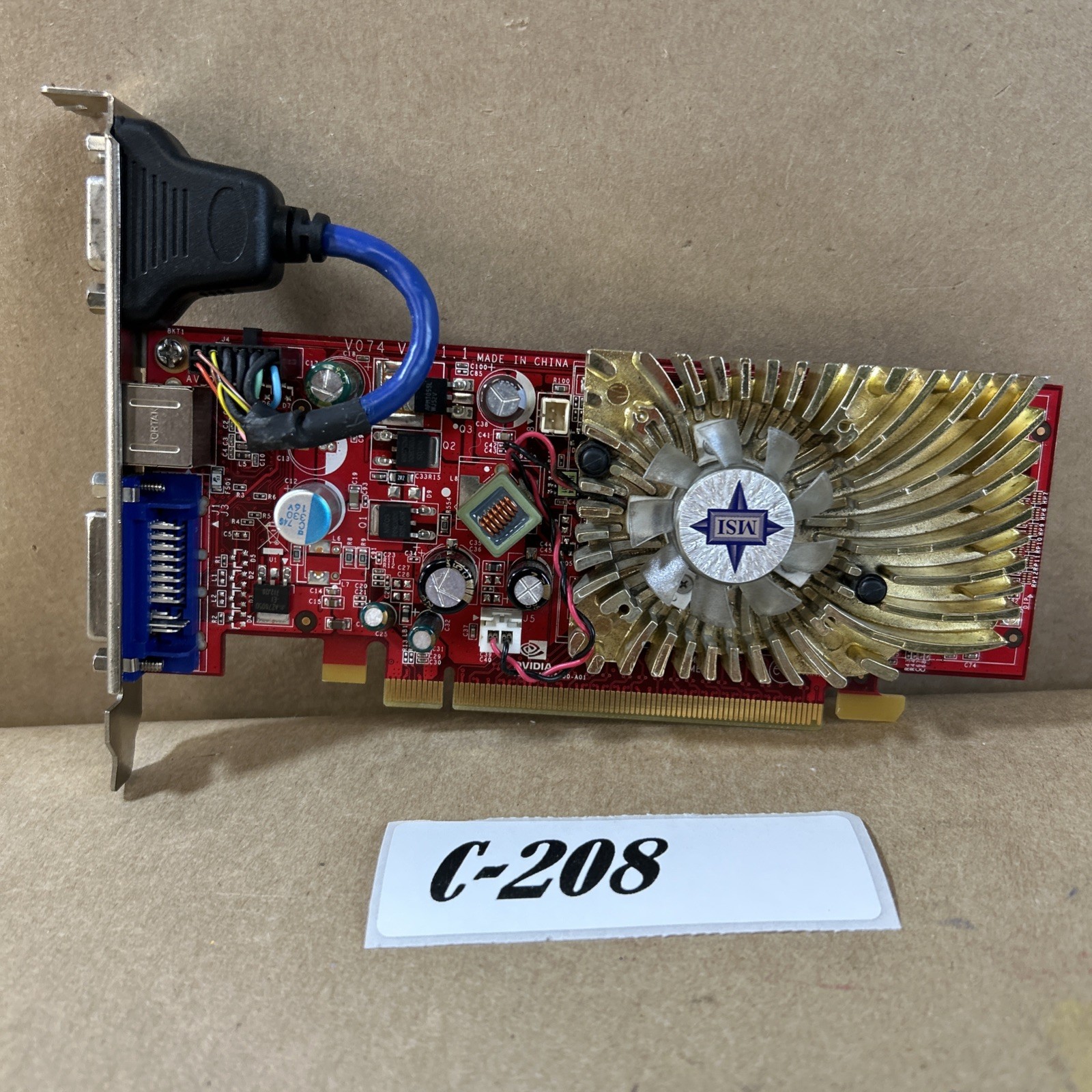 MSI NX8400GS-TD256E GeForce 8400 GS 256MB PCIe Graphics Card DVI VGA TV-Out