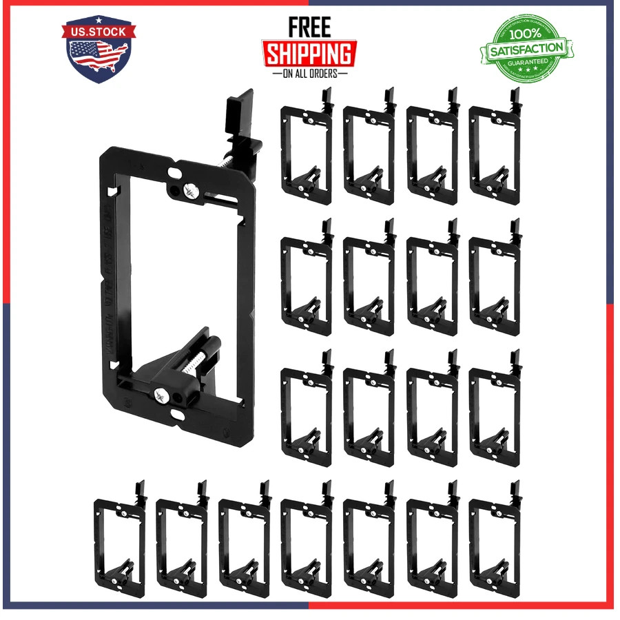 20 Pack Low Voltage Mounting Bracket 1 Gang Drywall Wall Plate for Cable Wiring