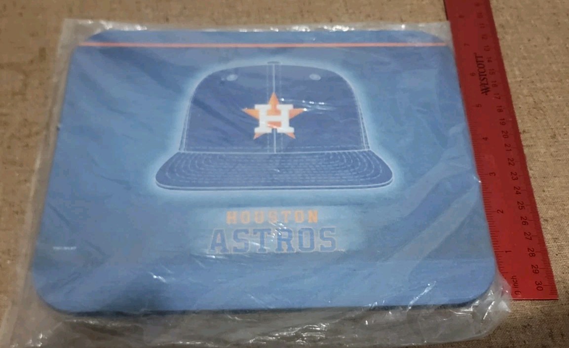 Houston Astros Mouse Pad Hat Cap Baseball Gaming Mat Blue Laptop PC Office Desk 