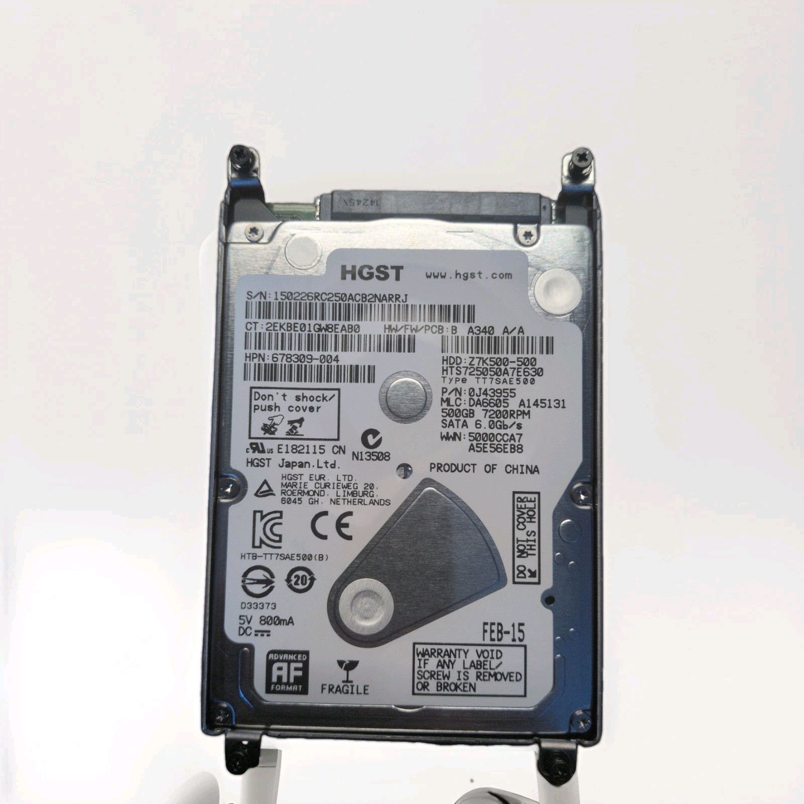 HGST Z5K500-500 500GB 2.5" SATA III 5400RPM 7mm Laptop HDD HTS545050A7E380