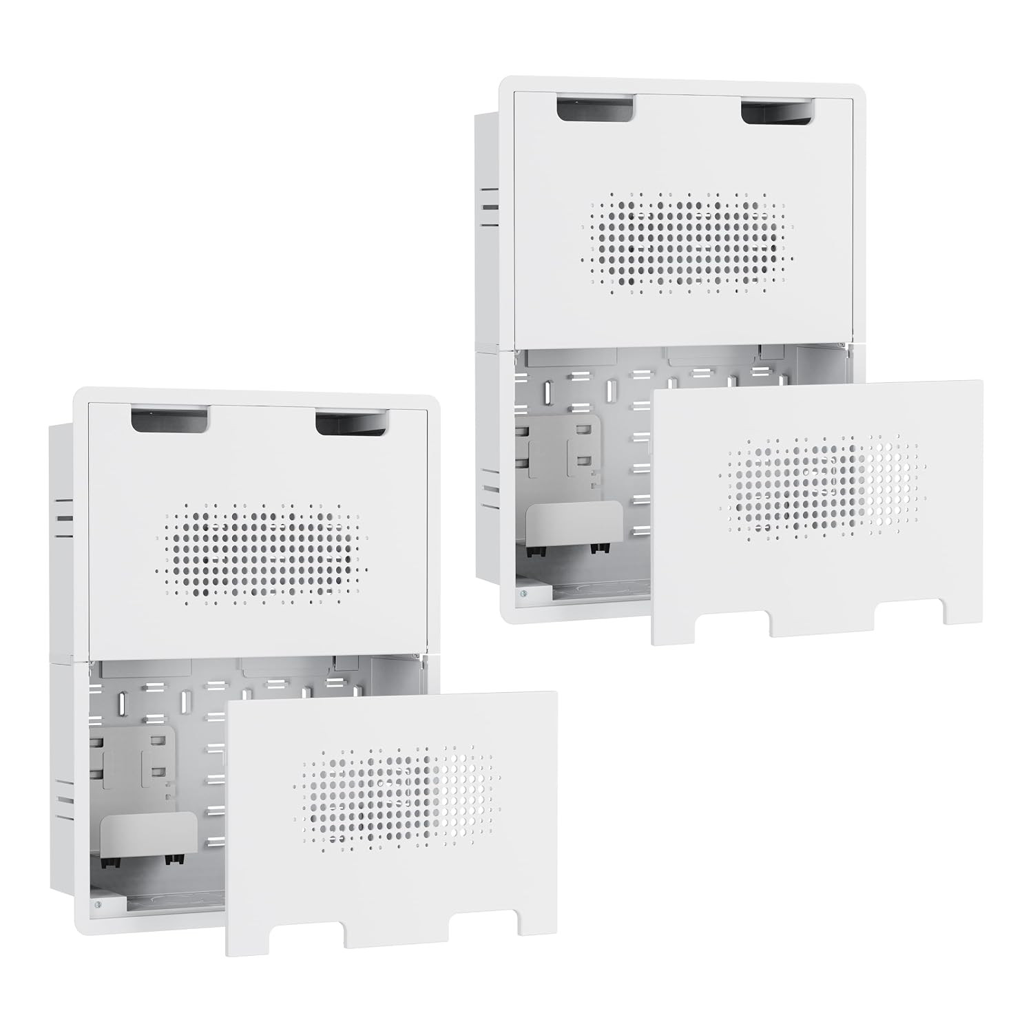 17" In-Wall Media Box Recessed Outlet Cable Management Kit 2 Pack