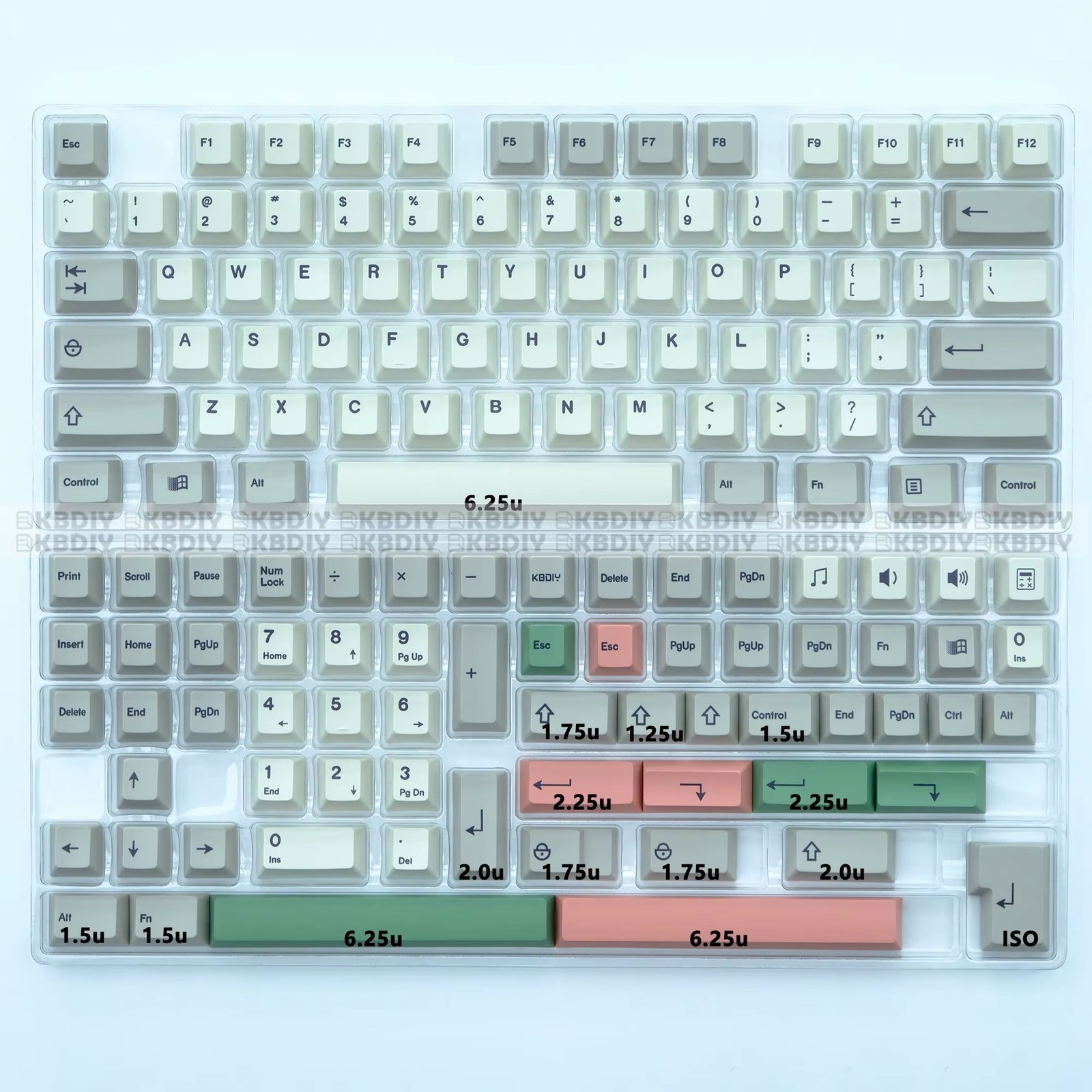 KBDiy PBT Keycaps 140-Key Cherry Profile GMK 9009 Style Dye-Sub Set