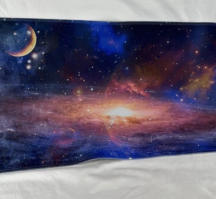 Gaming Mouse Pad Desk Keyboard Mat Oversize Galaxy Space Desktop Computer 31x12