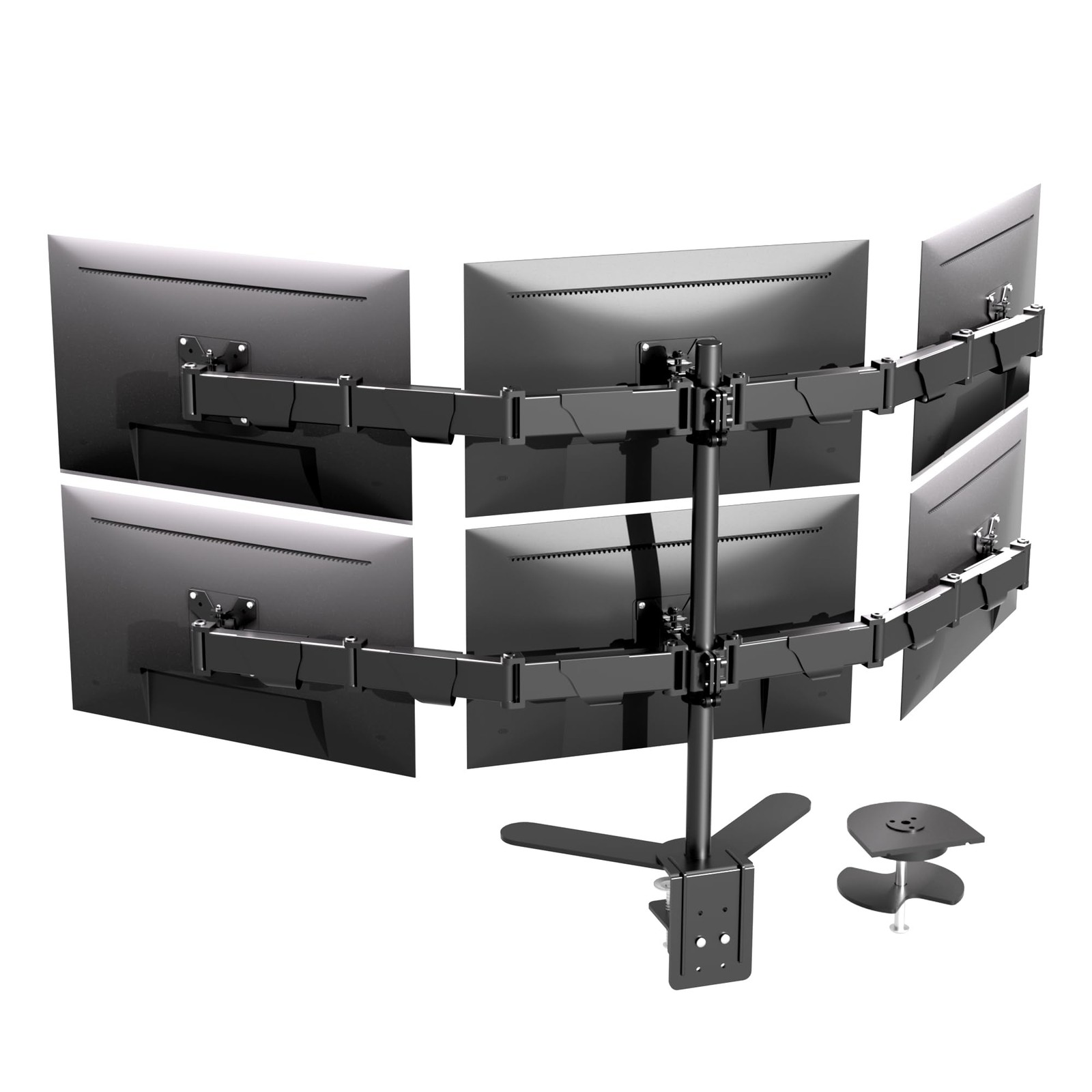 HILLPORT 6 Monitor Mount Desk Arm Heavy-Duty Height Adjustable Monitor Stand,