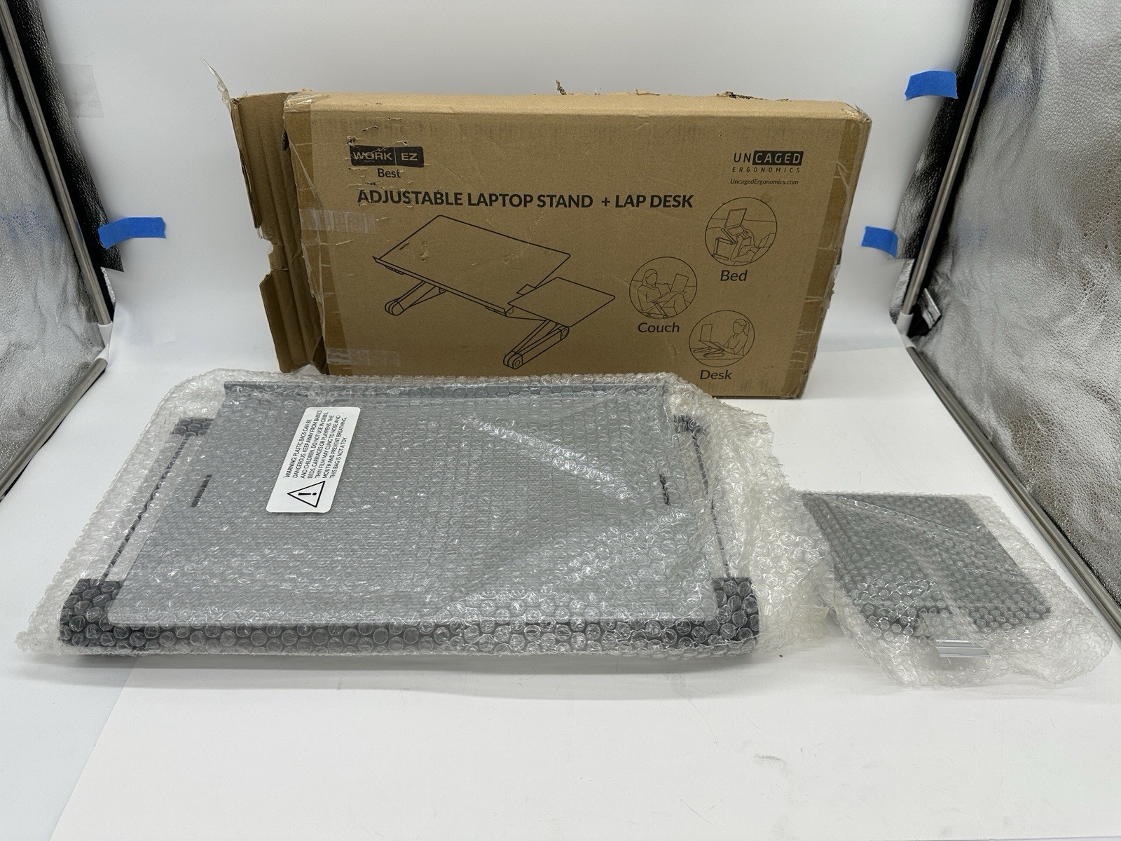 Uncaged WorkEz Ergonomic Keyboard Laptop stand & desk Tray ~16"