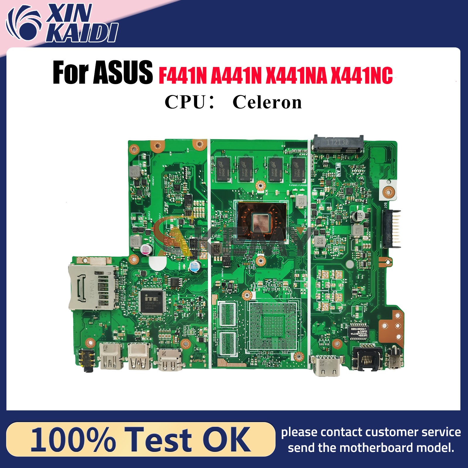 X441NA Laptop Motherboard For ASUS A441N X441NC F441N X441N Mainboard W/ CPU