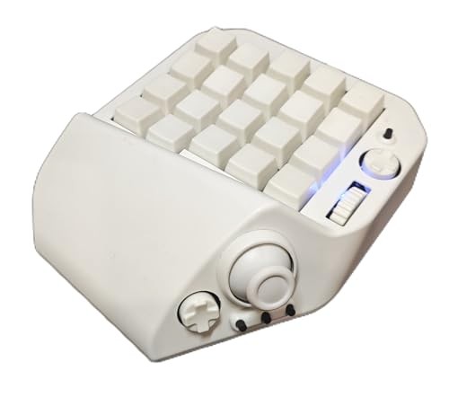 MH-Device MH-Delta 41-Key Left-Handed Gaming Keyboard Joystick Wheel White