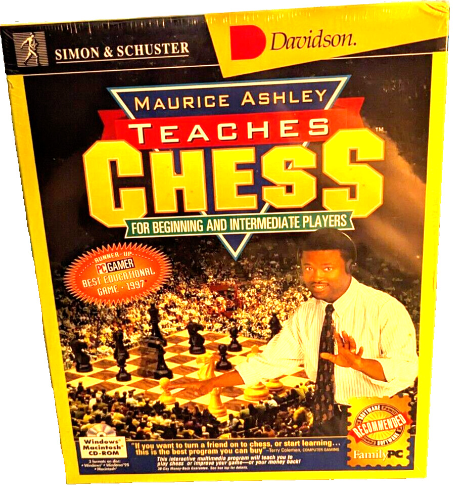 Vtg 1996 New sealed Maurice Ashley Teaches Chess PC Mac CD board game