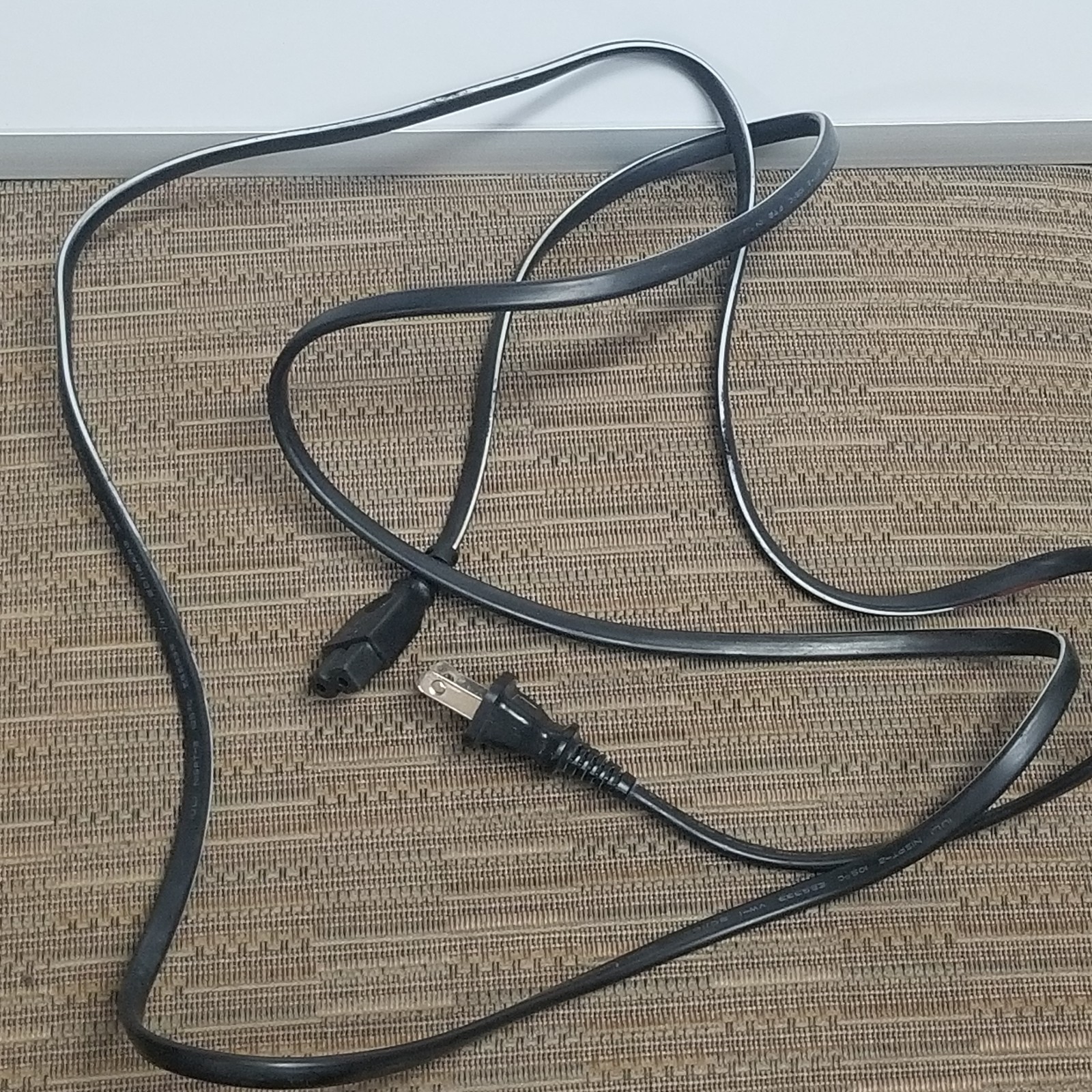 Longwell 6 Ft 2 Prong AC Power Cord E55349 Figure 8 Black Replacement Cable