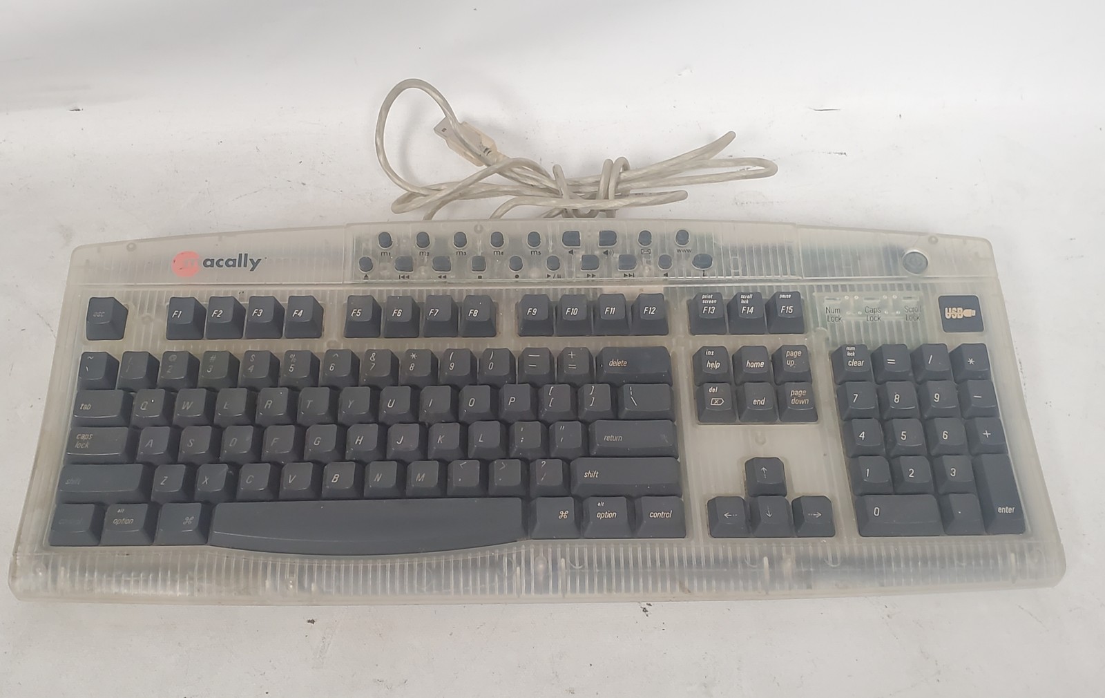 Macally Imediakey USB Multimedia Keyboard for Apple Macintosh Mac Gray
